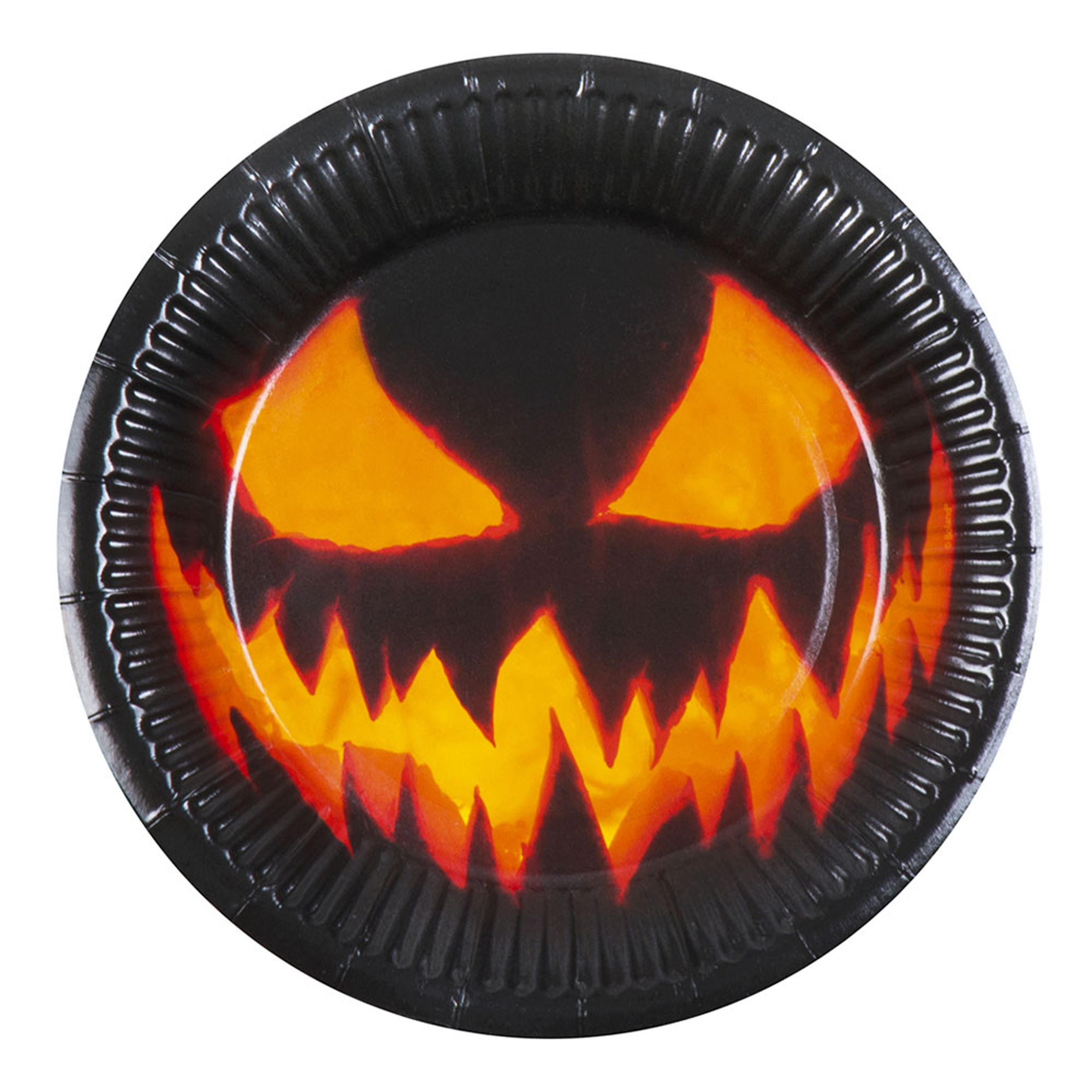 Papperstallrikar Creepy Pumpkin - 10-pack | Hem - Teman - Färger - Orange | Maskeradspecialisten