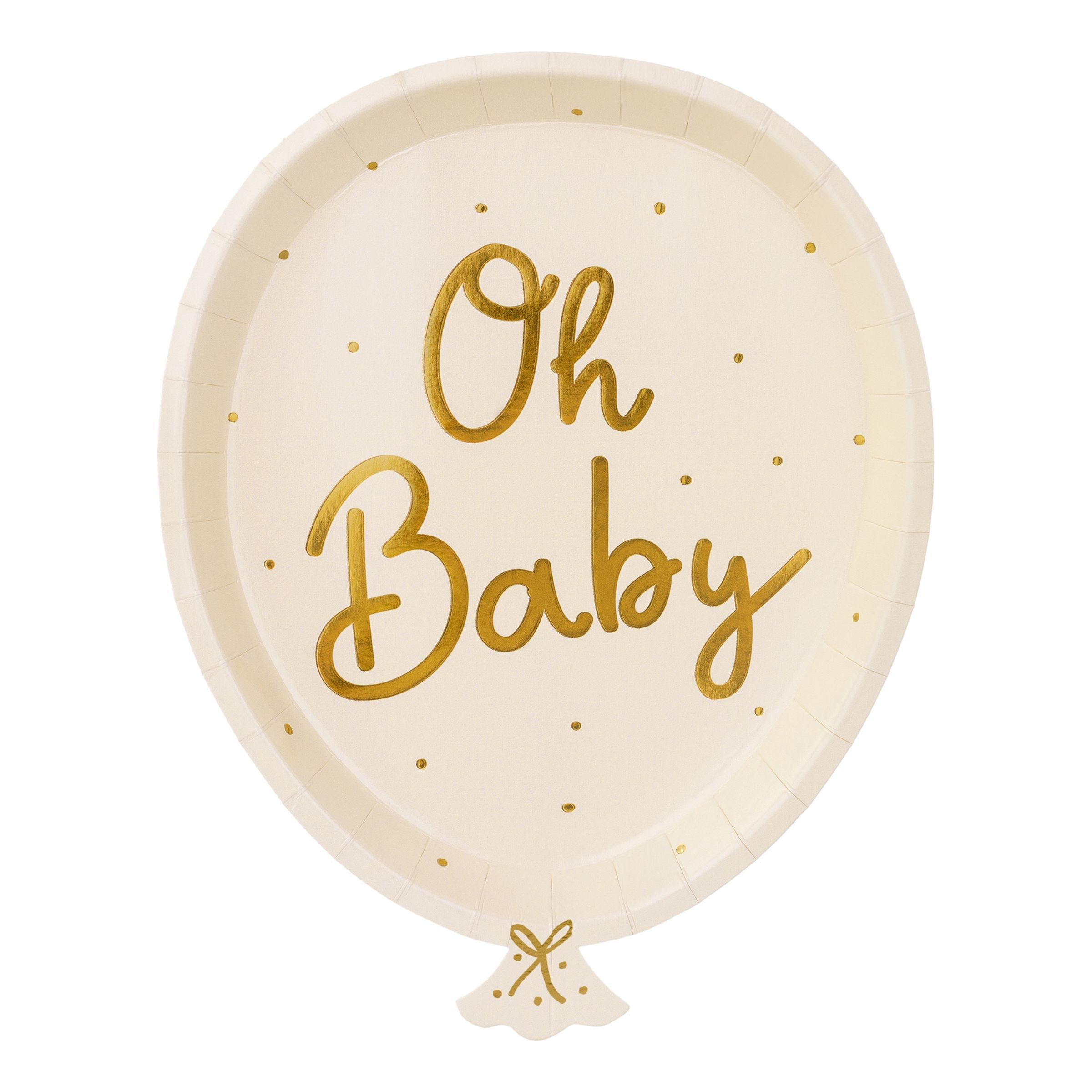 Paptallerkener Oh Baby Ballon