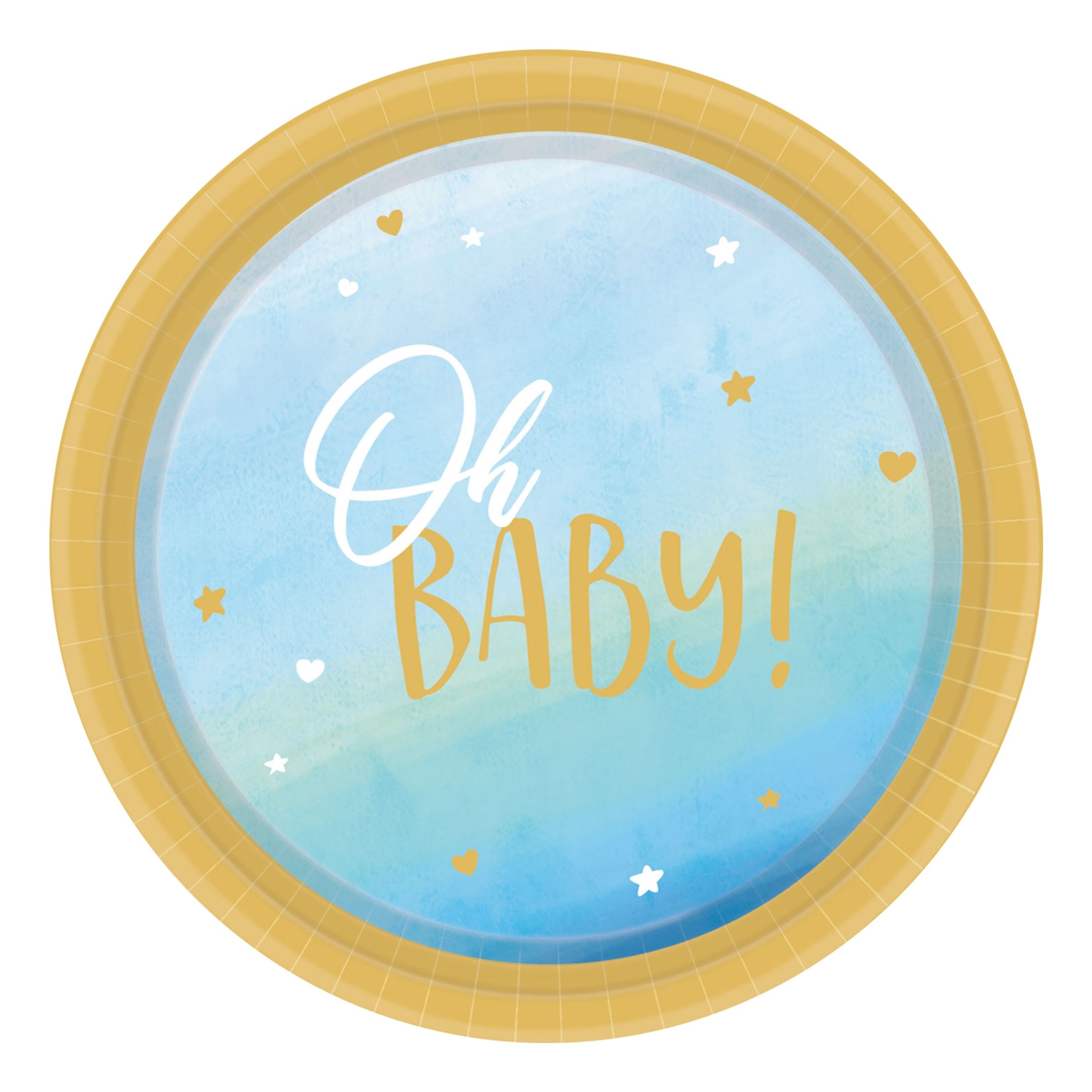 Paptallerkener Oh Baby Boy - 8-pak