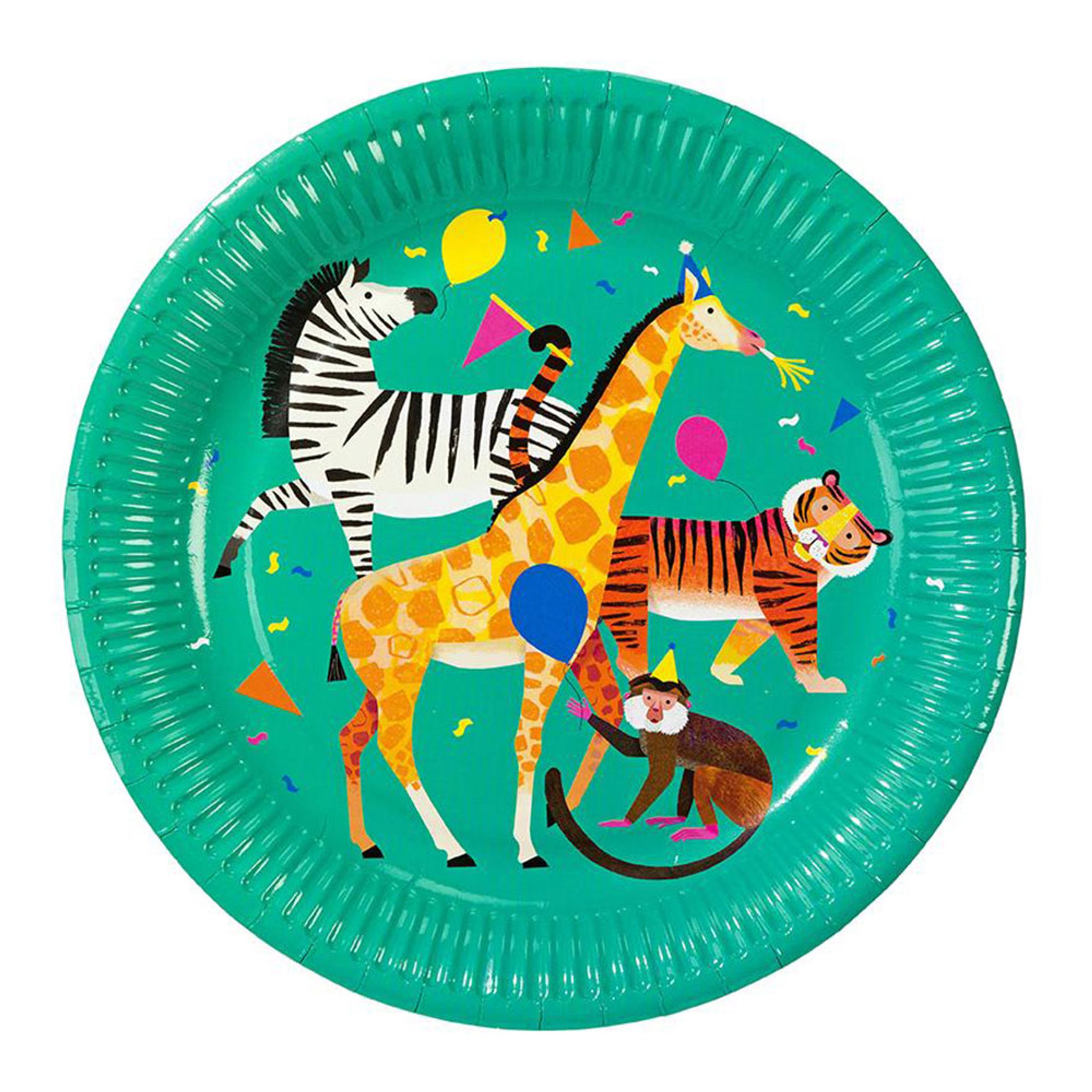 Paptallerkener Party Animals - 8-stk