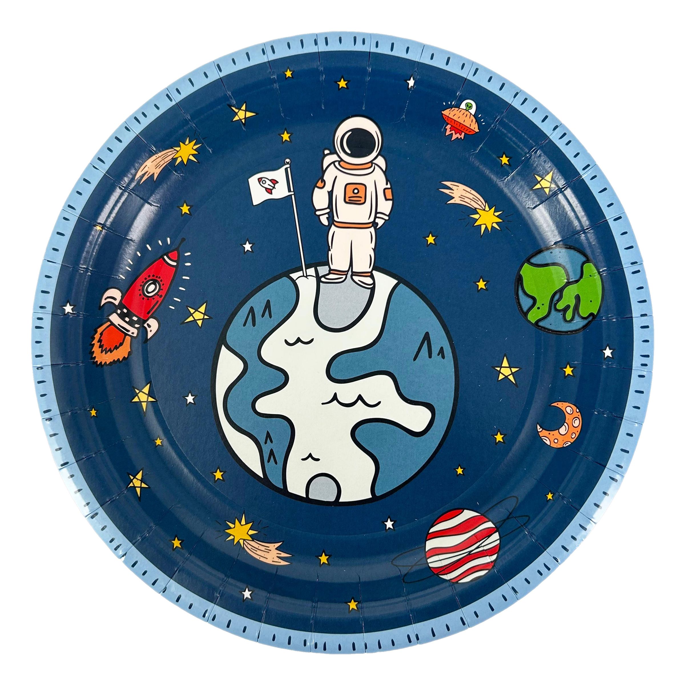 Paptallerkener Space World - 8-pak