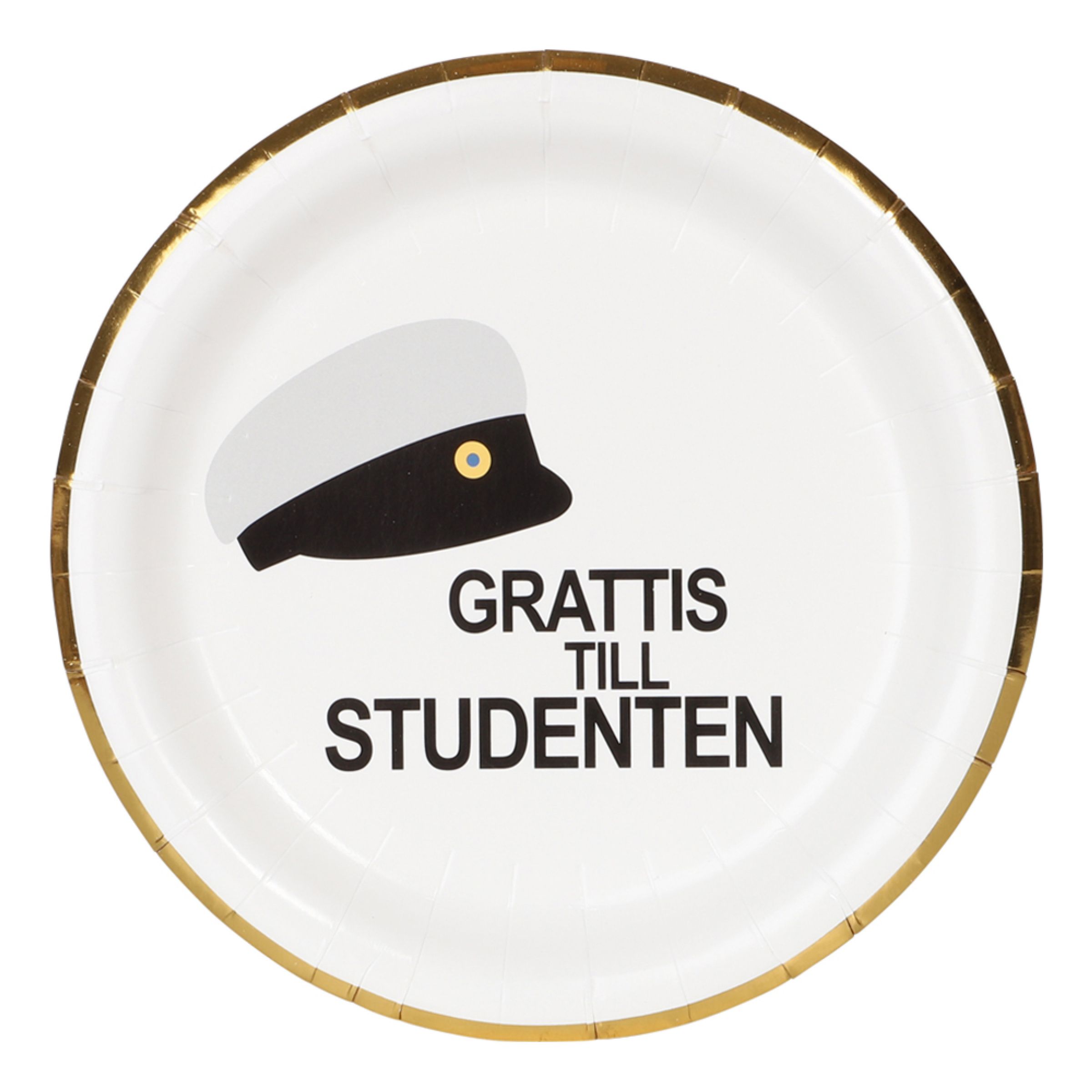 Papperstallrikar Studentmössa - 8-pack | Hem - Teman - Högtider - Student | Pryloteket
