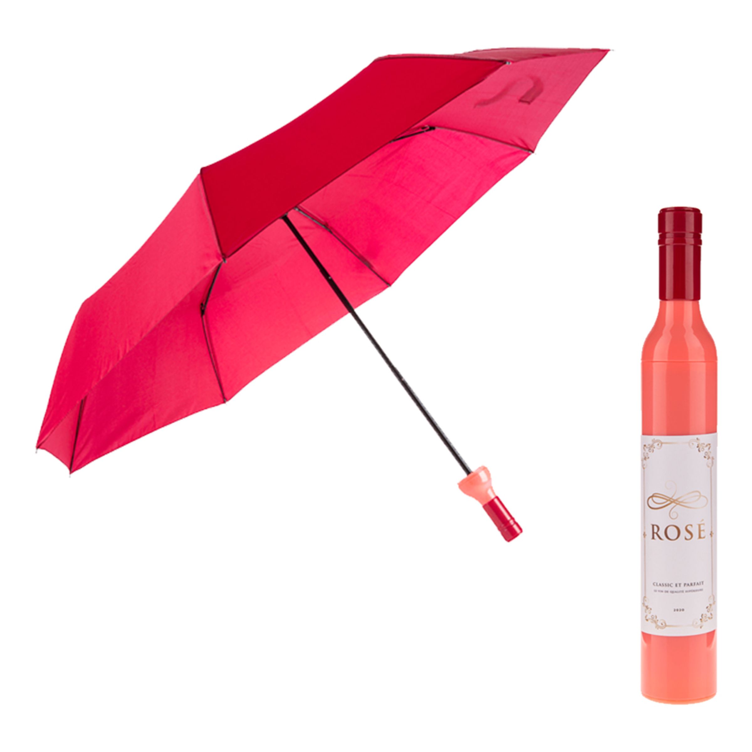 Paraply Rosévinsflaska | Hem - Roliga Prylar - Accessoarer - Paraplyer | Pryloteket