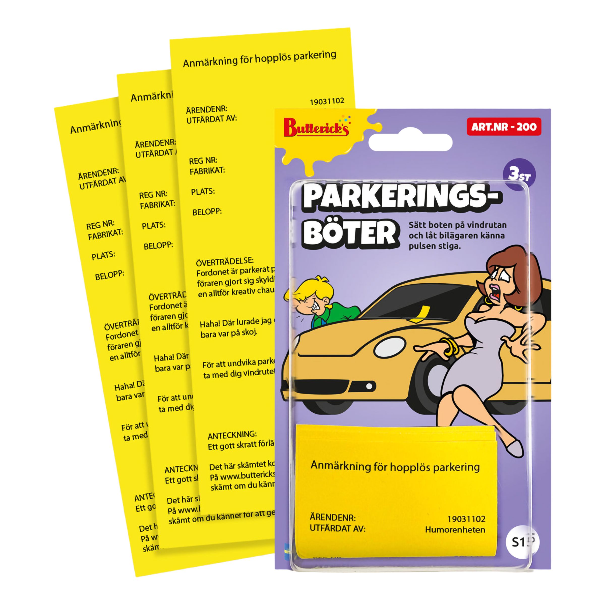 Parkeringsböter Skämtartikel - 3-pack | Hem - Roliga Prylar - Skämtartiklar & Pranks | Pryloteket