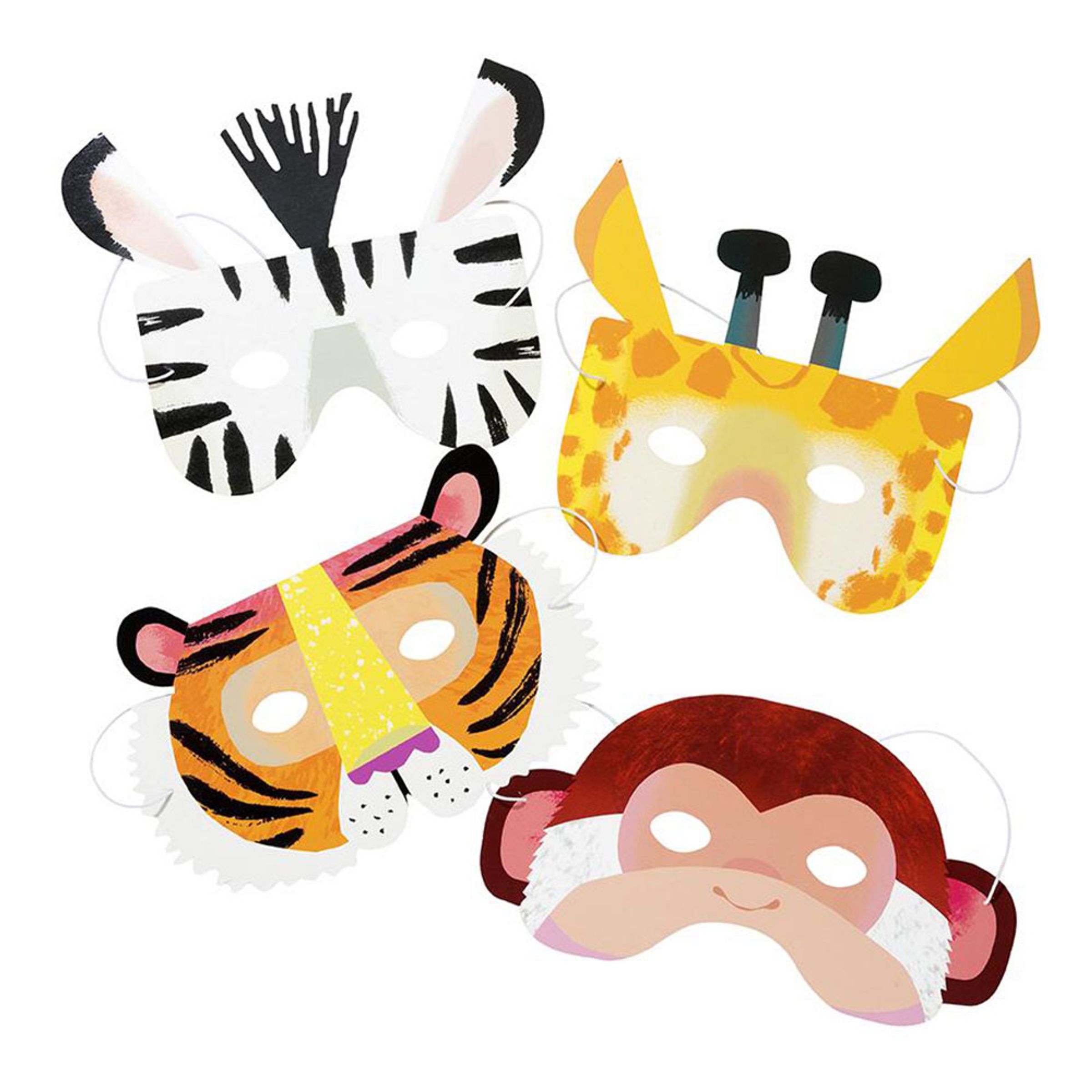 Party Animals Papmasker Børn - 8-pak