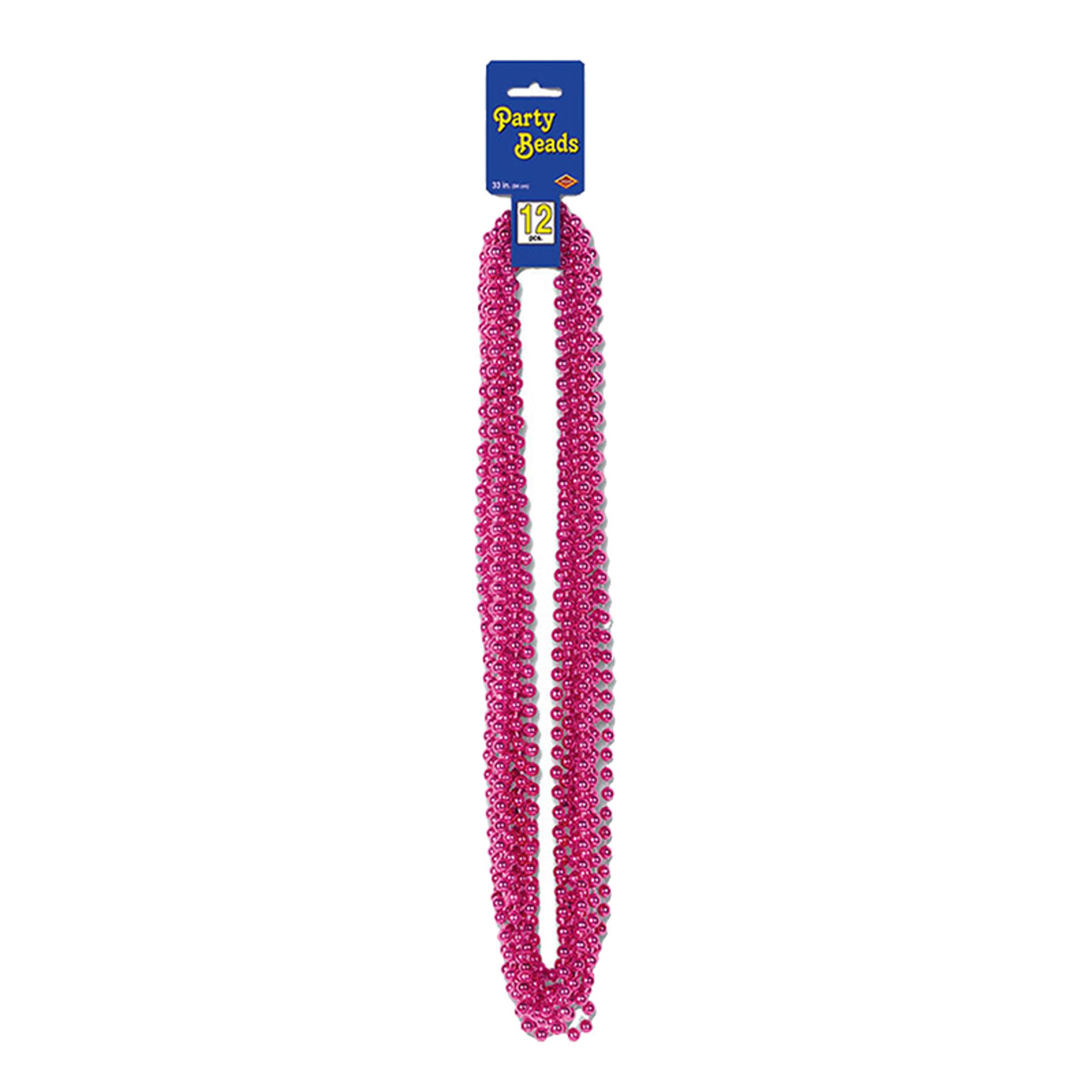 Partybeads - Mörkrosa | Hem - Maskerad - Tillbehör - Maskeradaccessoarer | Maskeradspecialisten