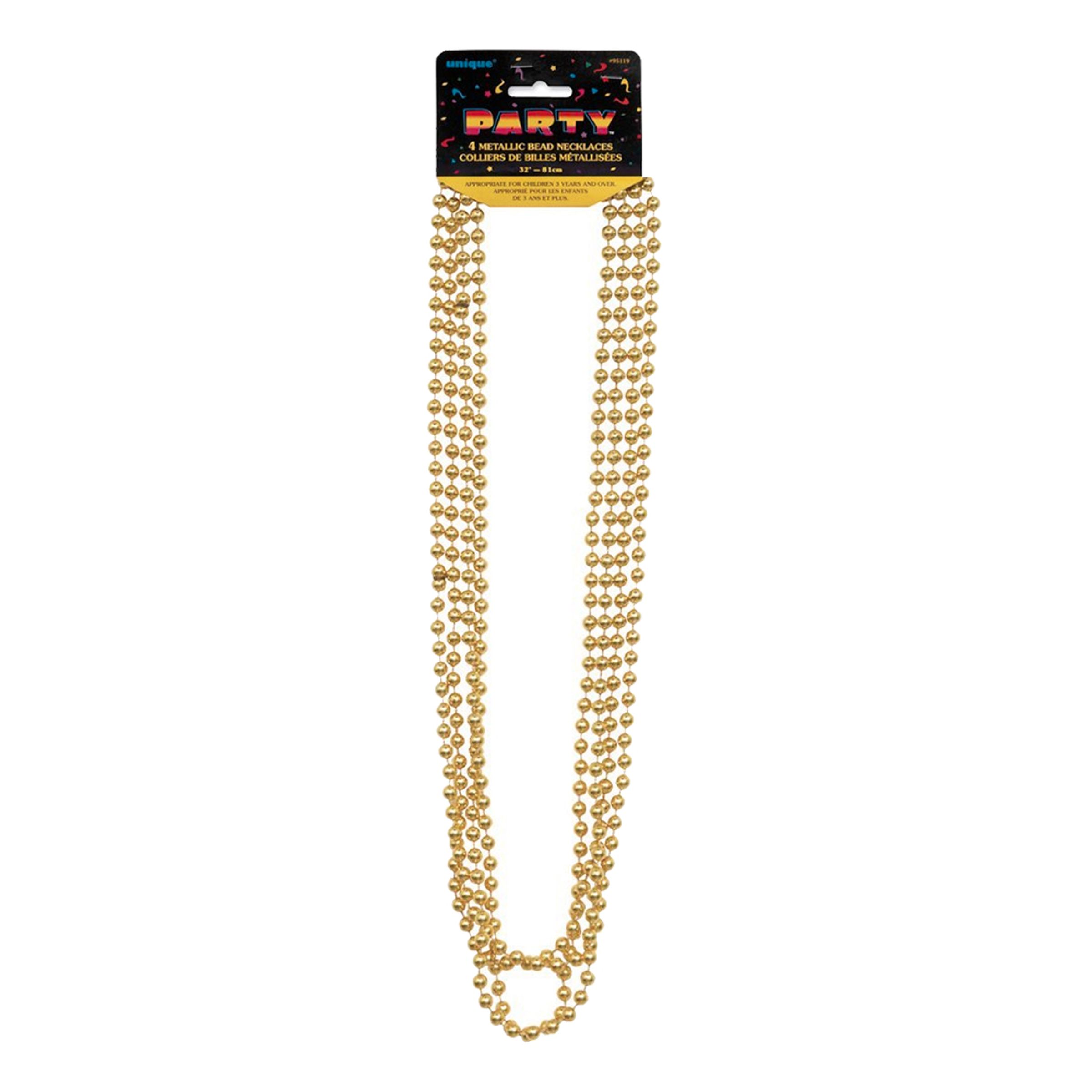 Partybeads Guld Metallic - 4-stk