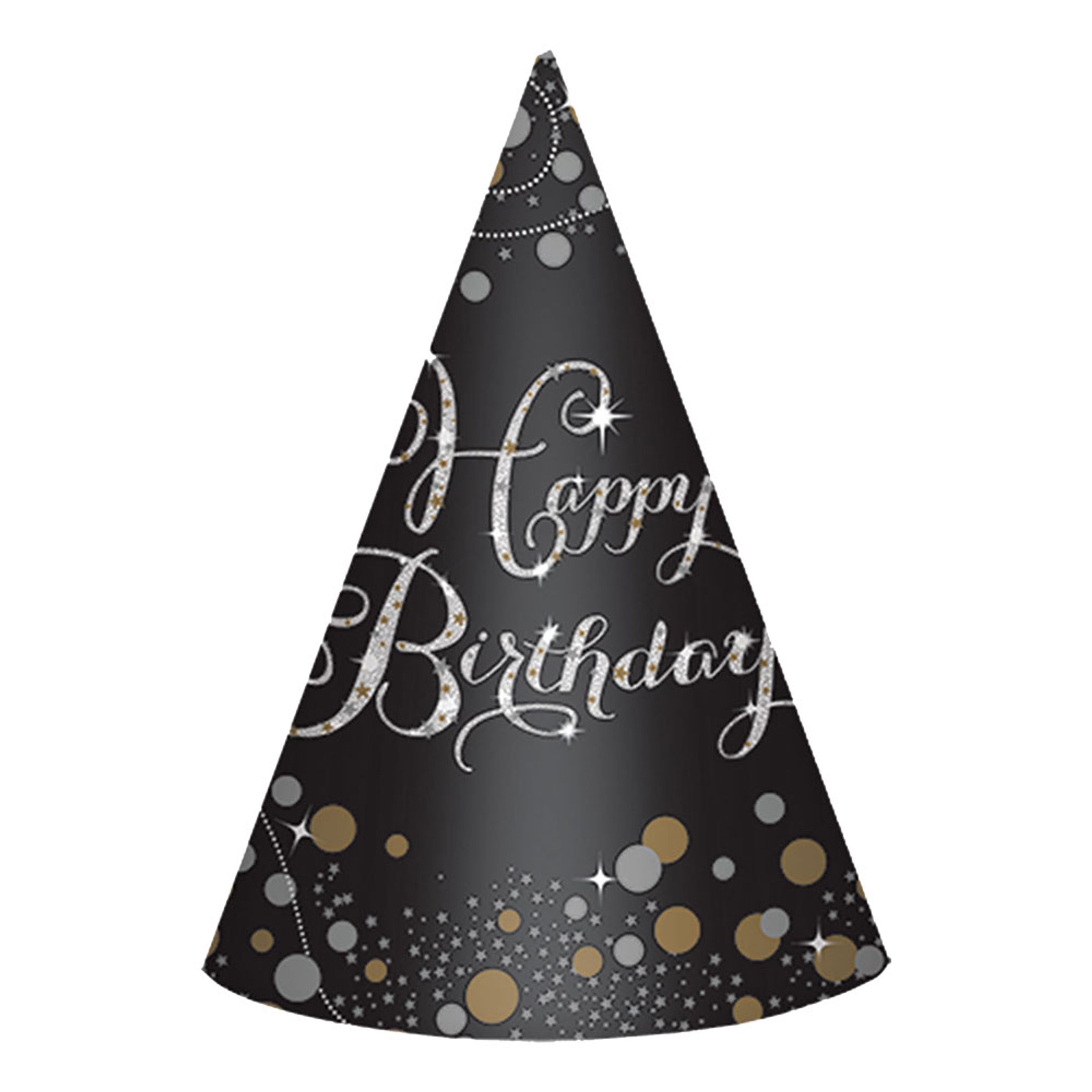 Partyhatte Happy Birthday Sparkling - 8-pak