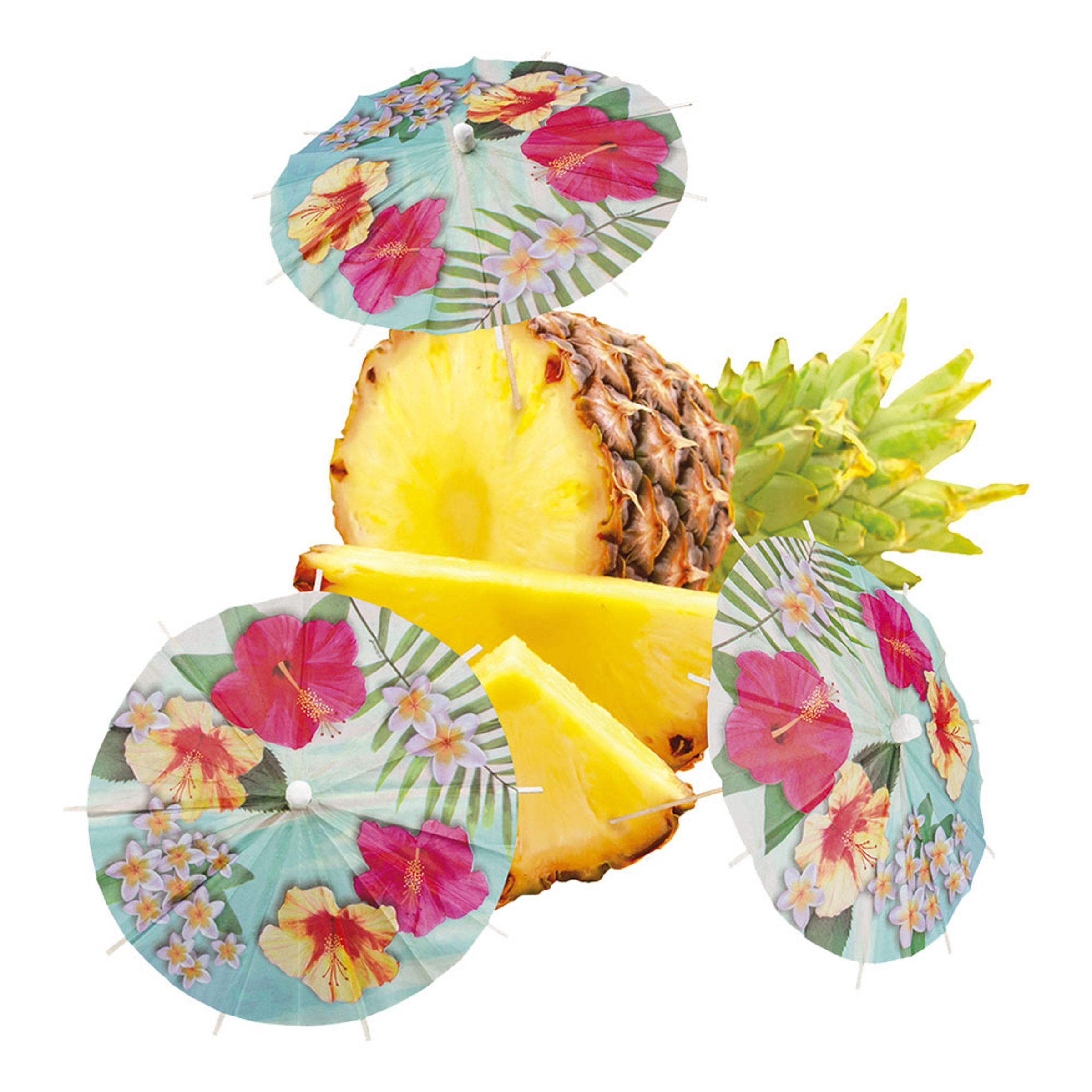Partyparasoll Tropiska - 6-pack | Hem - Bartillbehör - Drinktillbehör - Cocktaildekorationer | Pryloteket