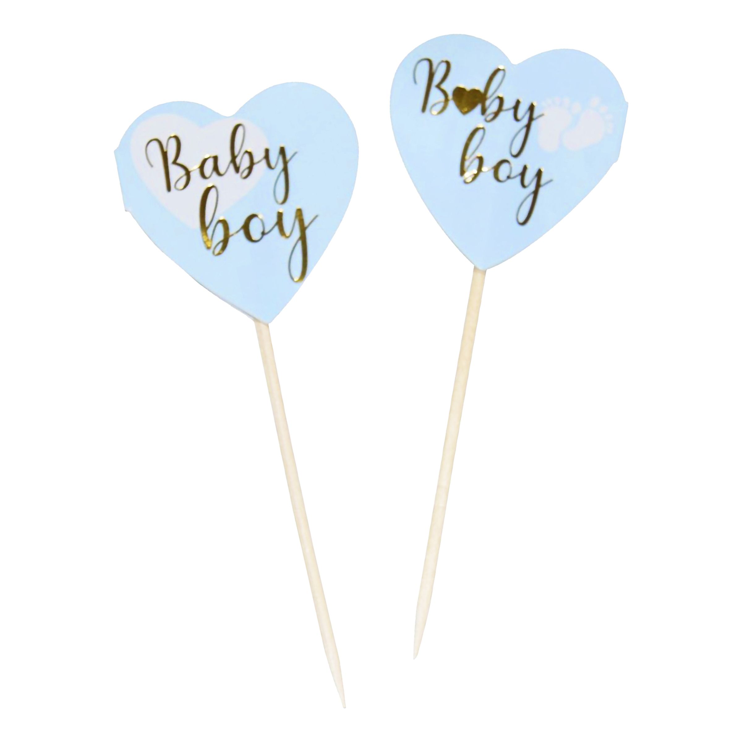 Baby Boy deko kageskilte - 10 stk.