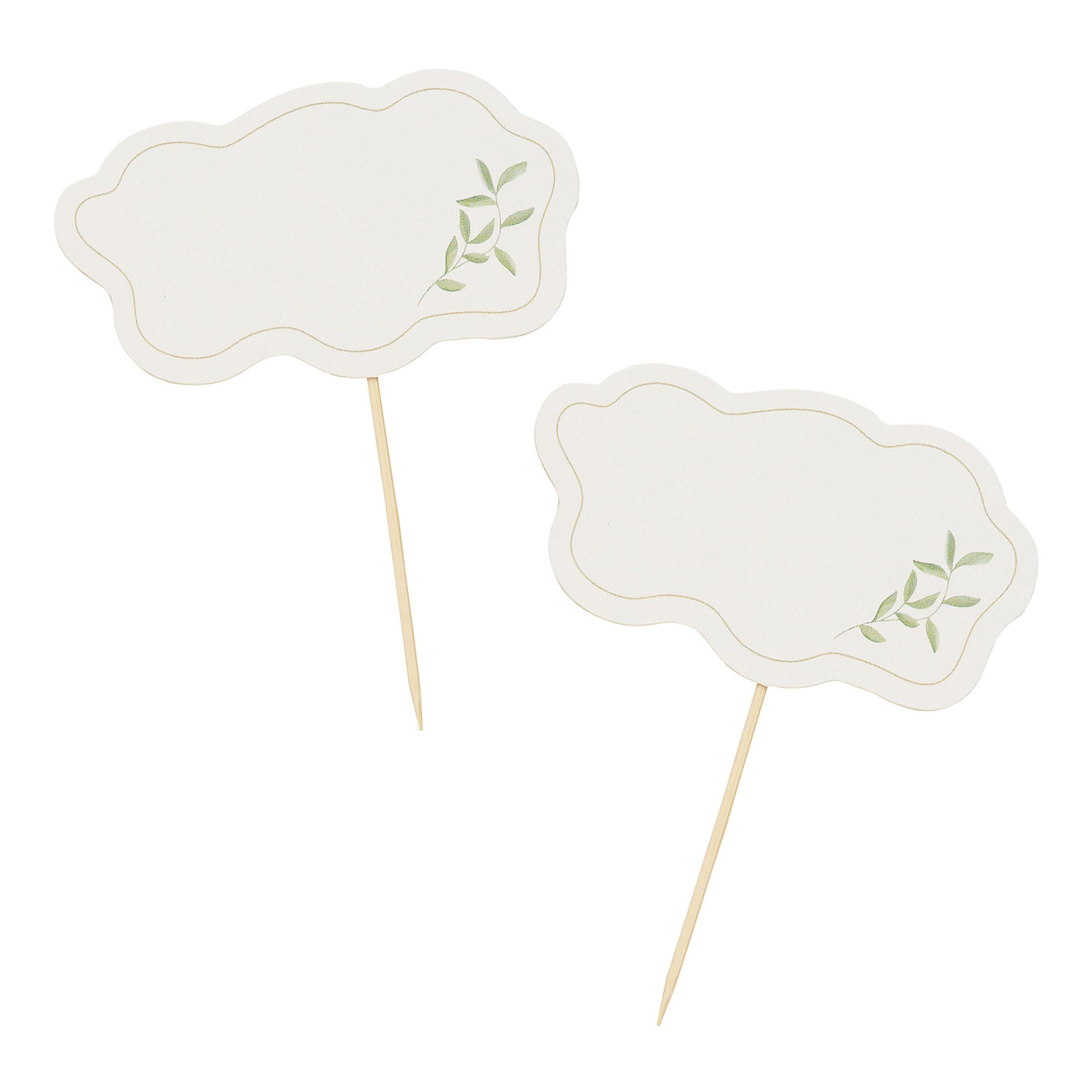 Partypicks Grønne Blade Botanic - 12-pak
