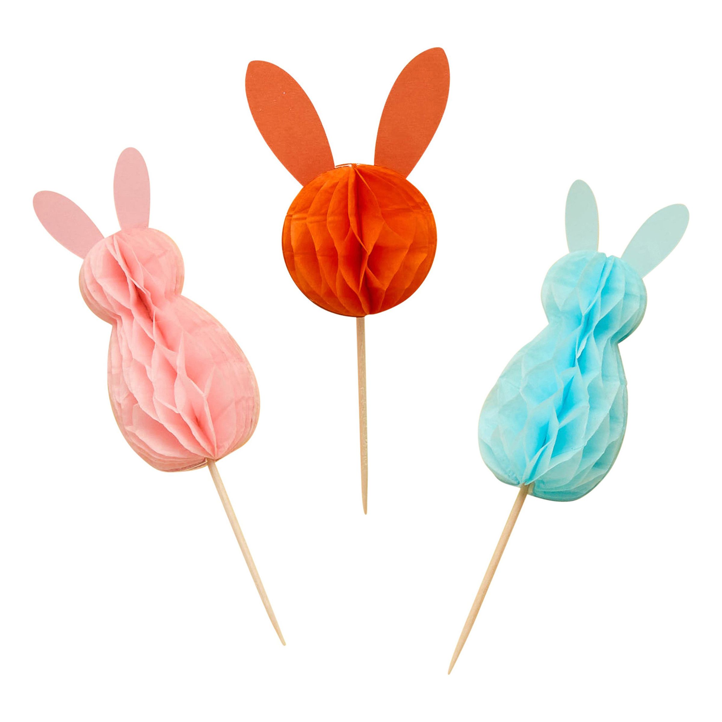 Partypicks Honeycombs Kaniner - 10-pak