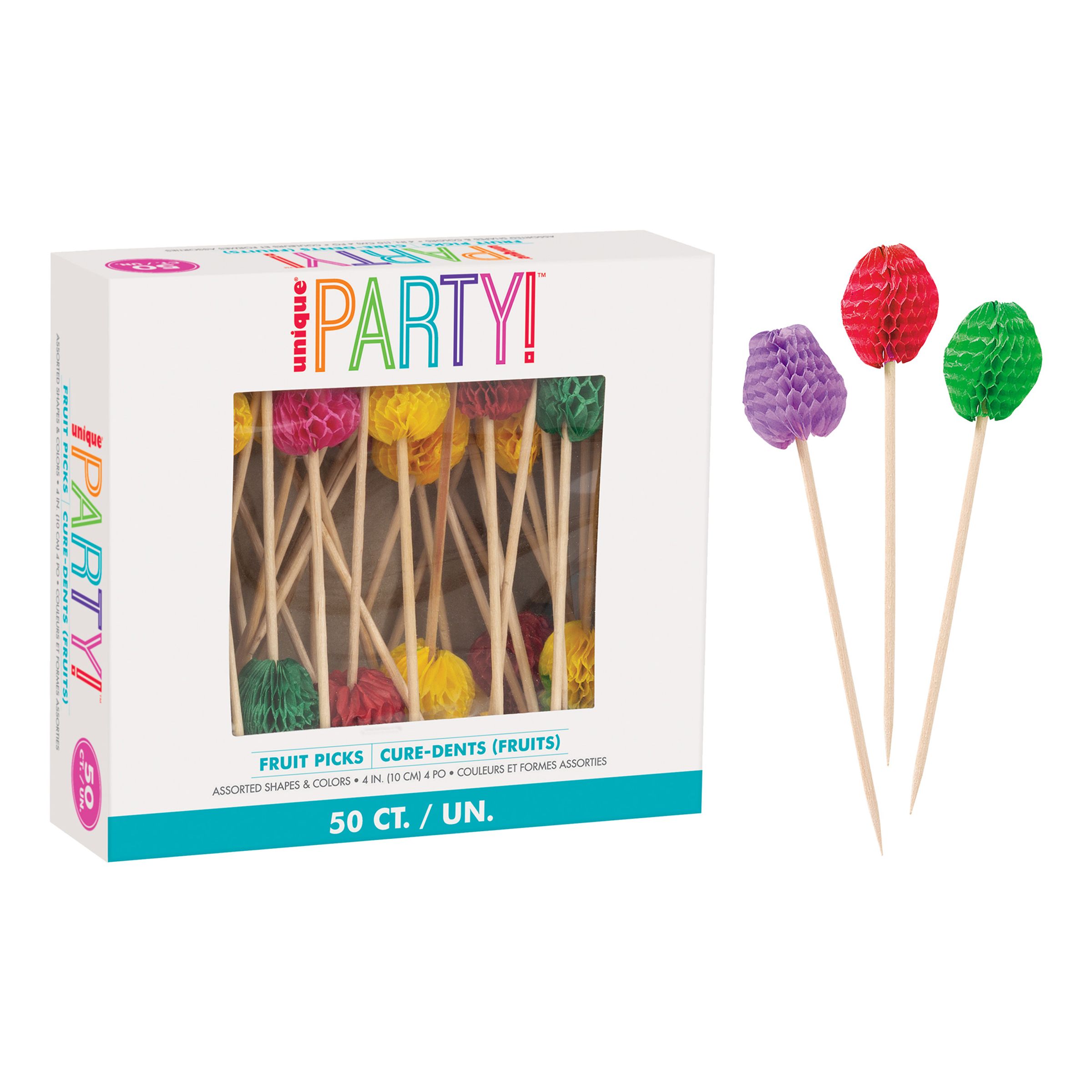 Partypicks Tropisk Frugt - 50-pak