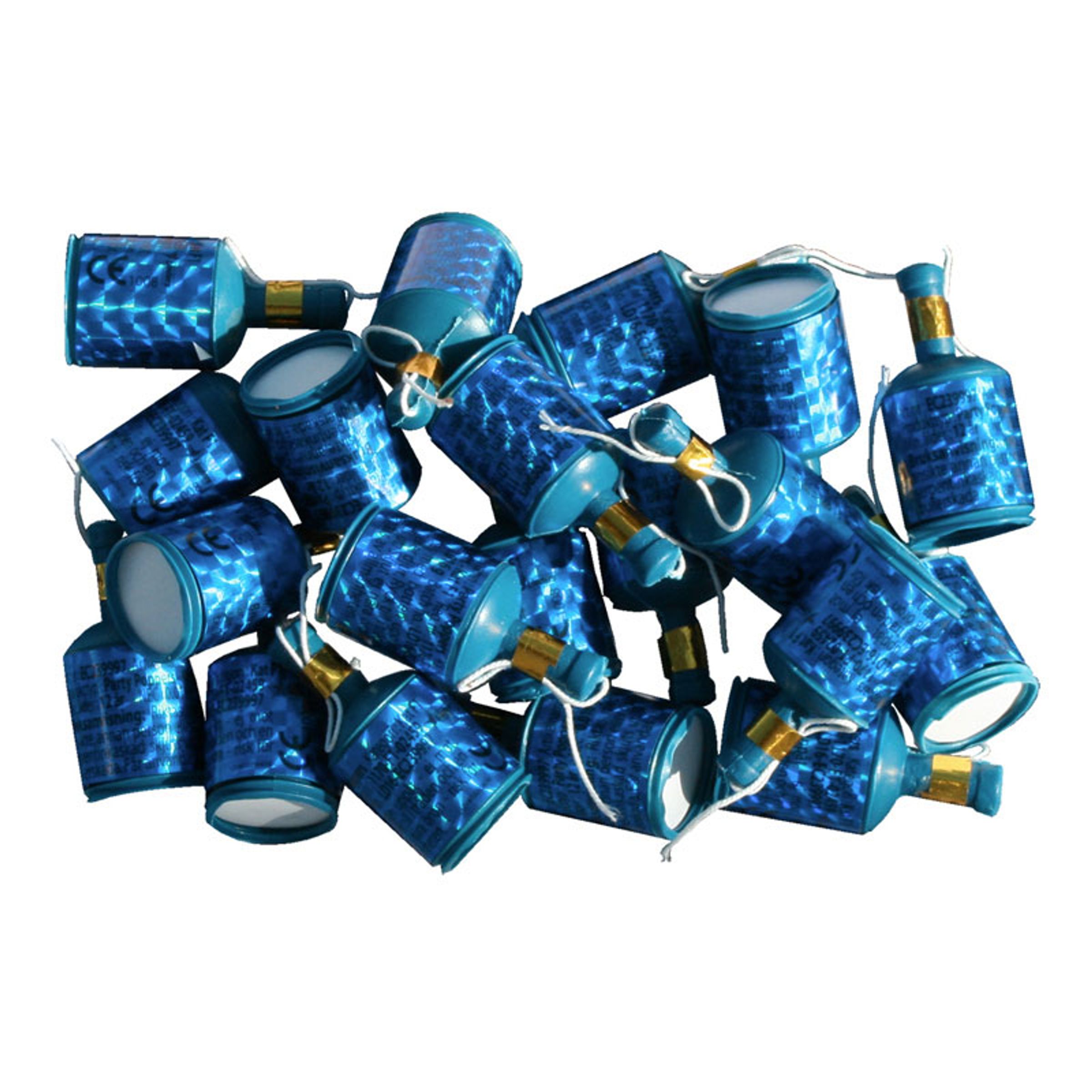 Partypoppers Blå - 30-pack
