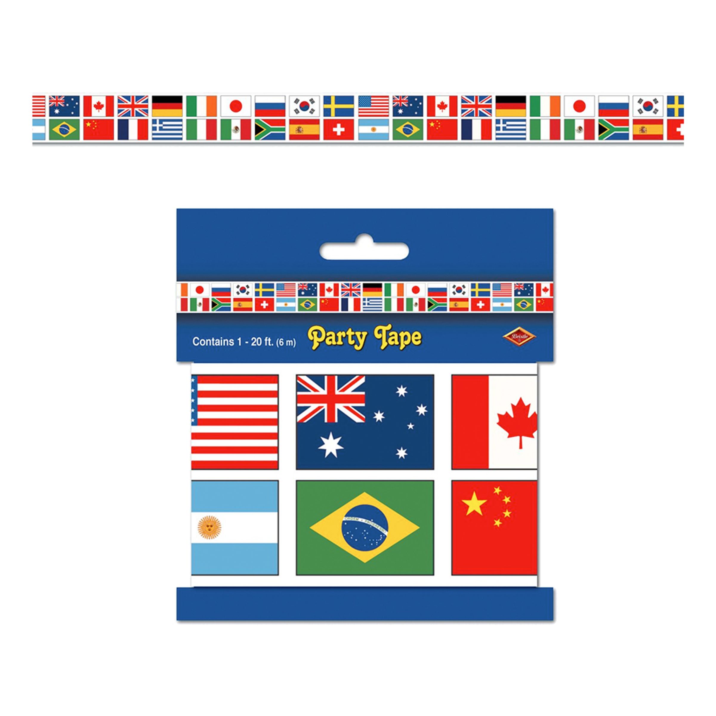 Avspärrningsband Internationella Flaggor | Hem - Roliga Prylar - Hobby & Fritid - Pyssel & Hobbymaterial | Maskeradspecialisten