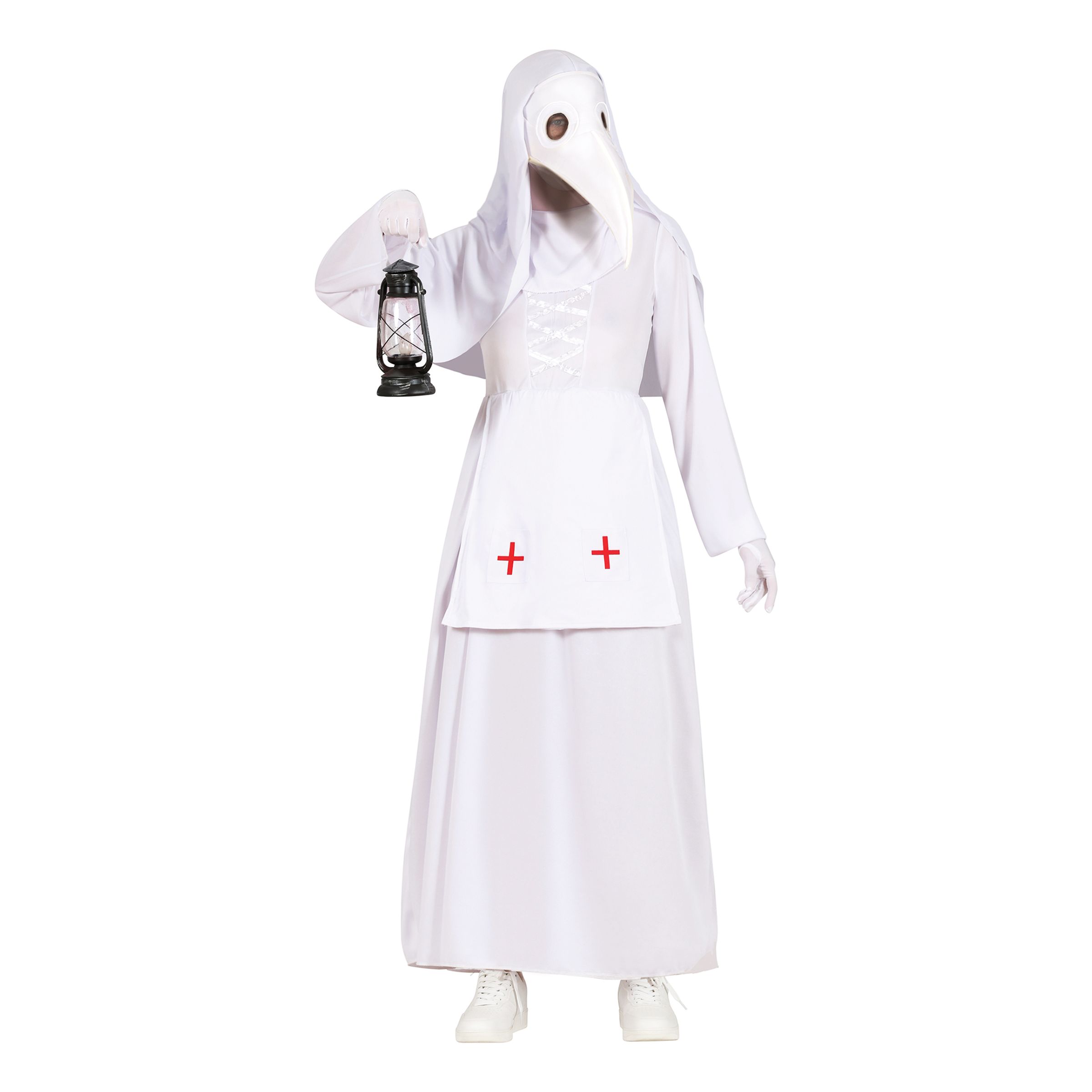 Pestdoktor Hvid Kostume - Small