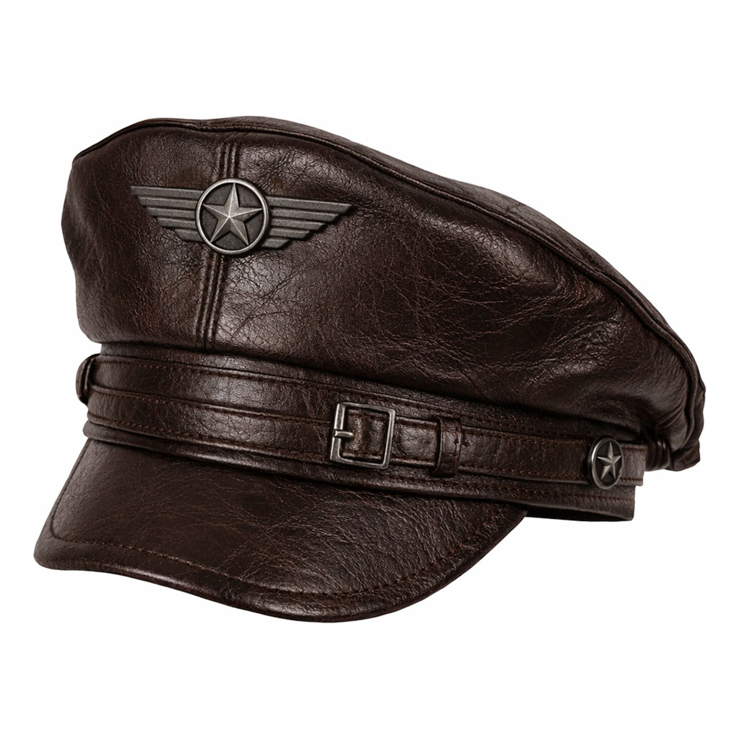 Pilotkeps Vintage Brun - One size