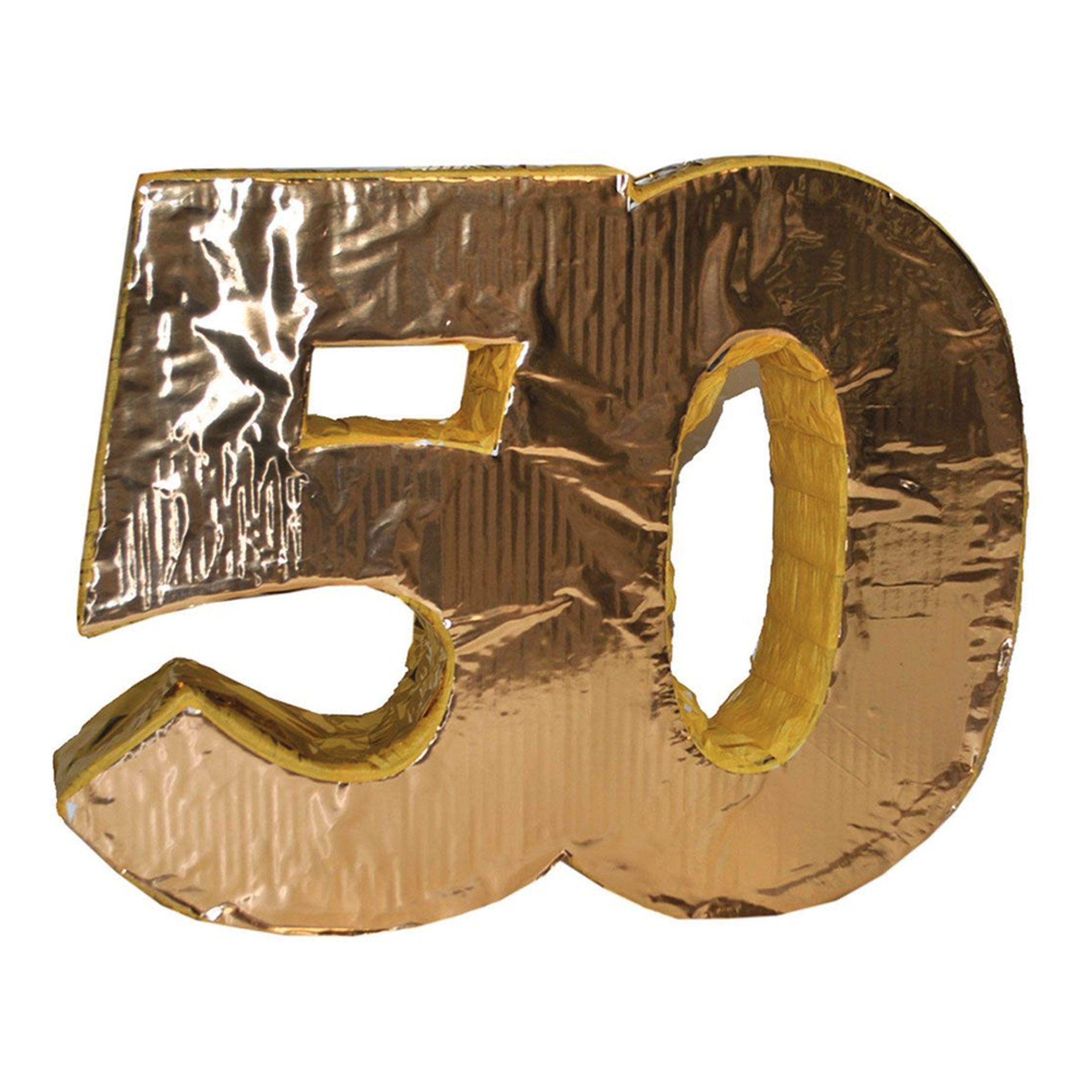 Pinata 50-års Jubileum Guld | Hem - Teman - Färger - Guld | Party Outlet