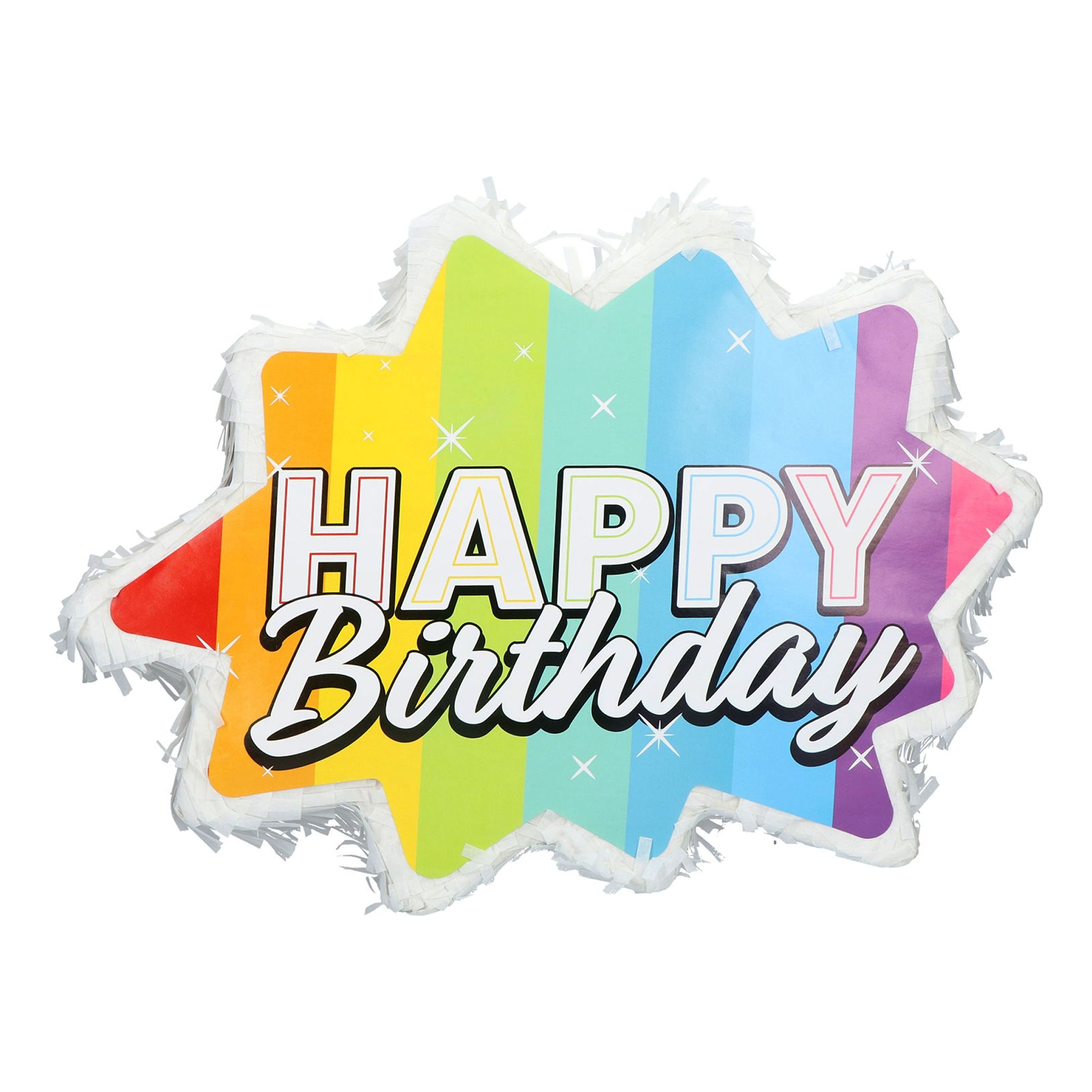 Pinata Stjärna Regnbåge Happy Birthday | Hem - Festartiklar - Festdekoration - Piñata | Pryloteket
