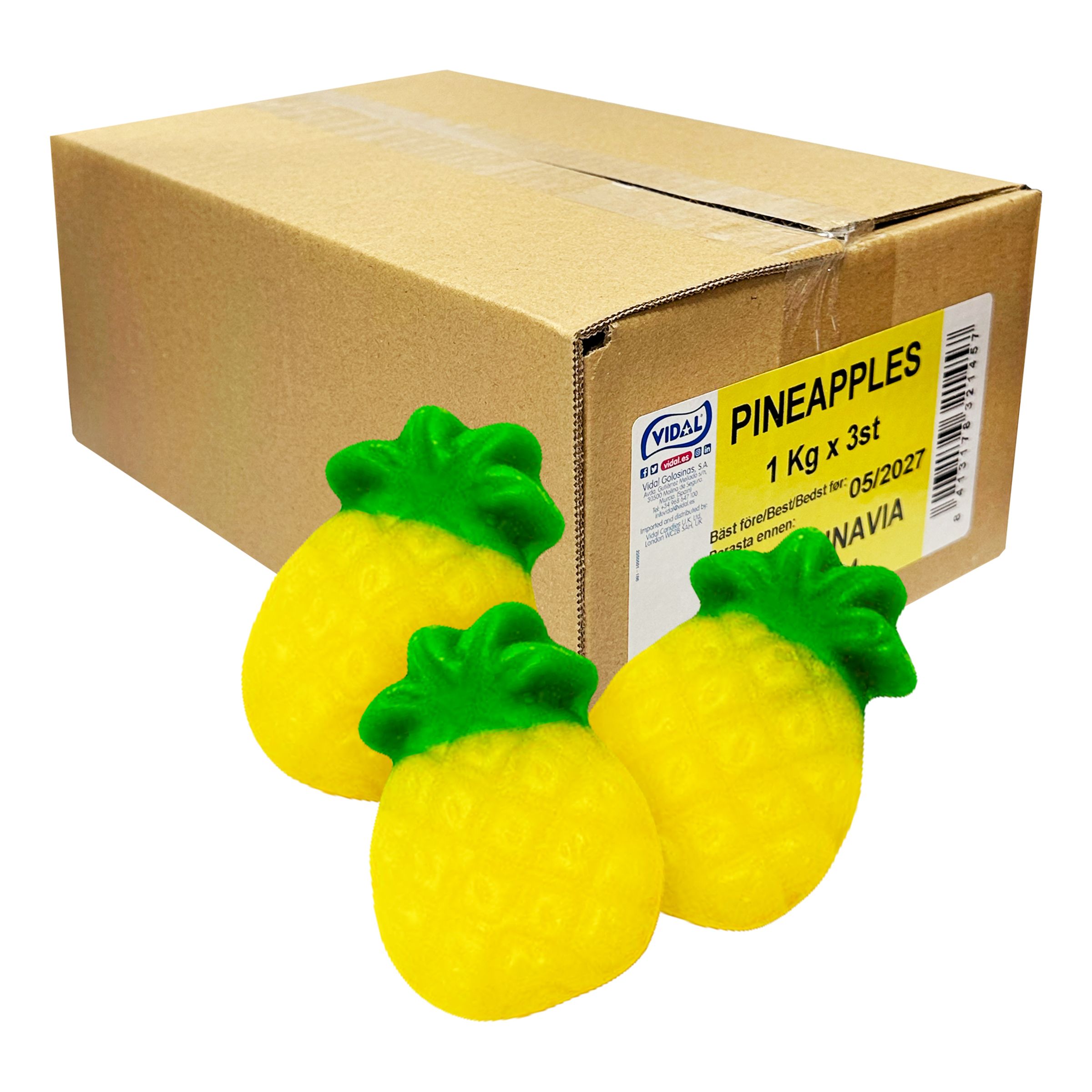 Pineapples Storpack - 3 kg | Hem - Godis & Läsk - Godis - Gelégodis | Pryloteket