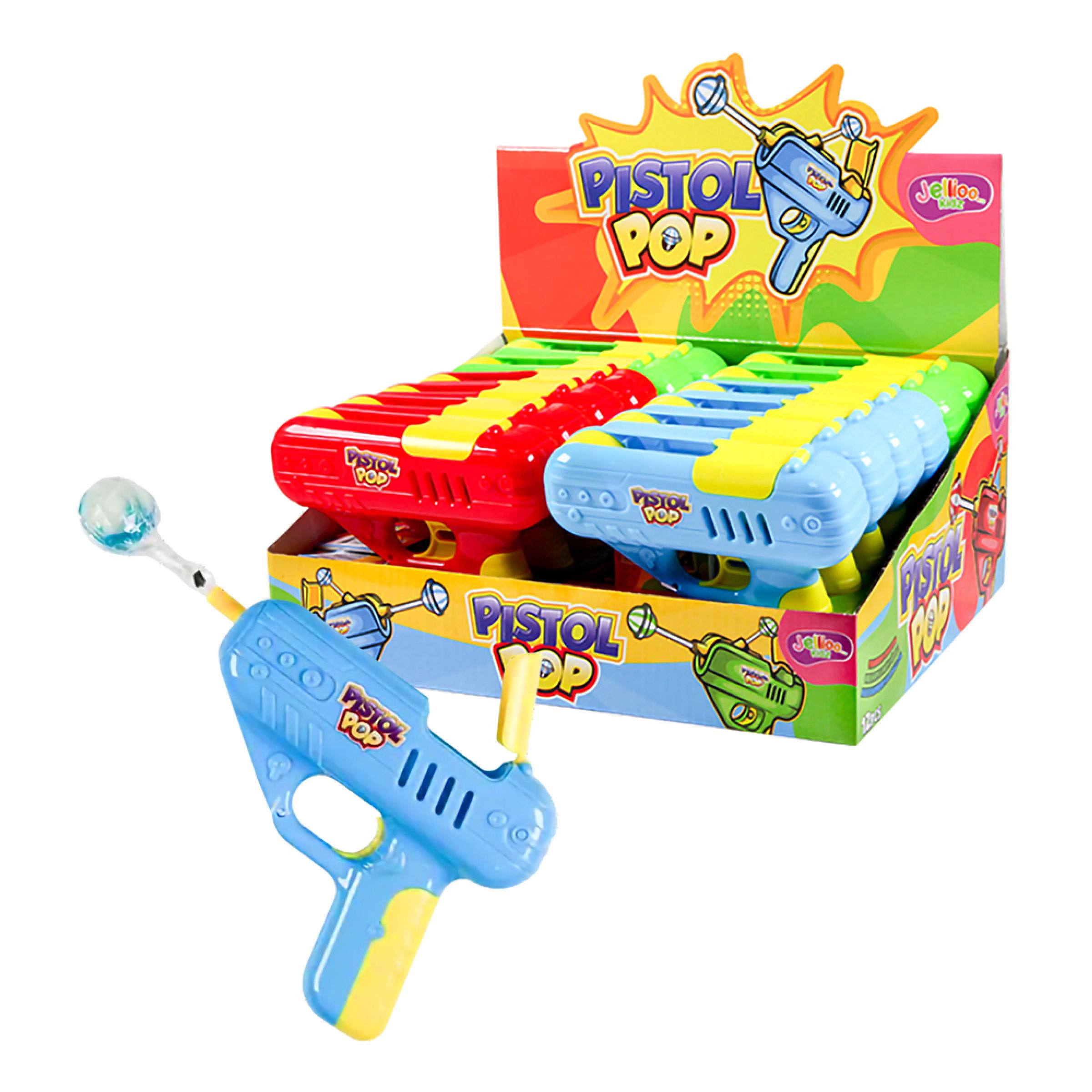 Pistol Pop Storpack - 12 x 10 g | Hem - Godis & Läsk - Godis - Klubbor | Maskeradspecialisten