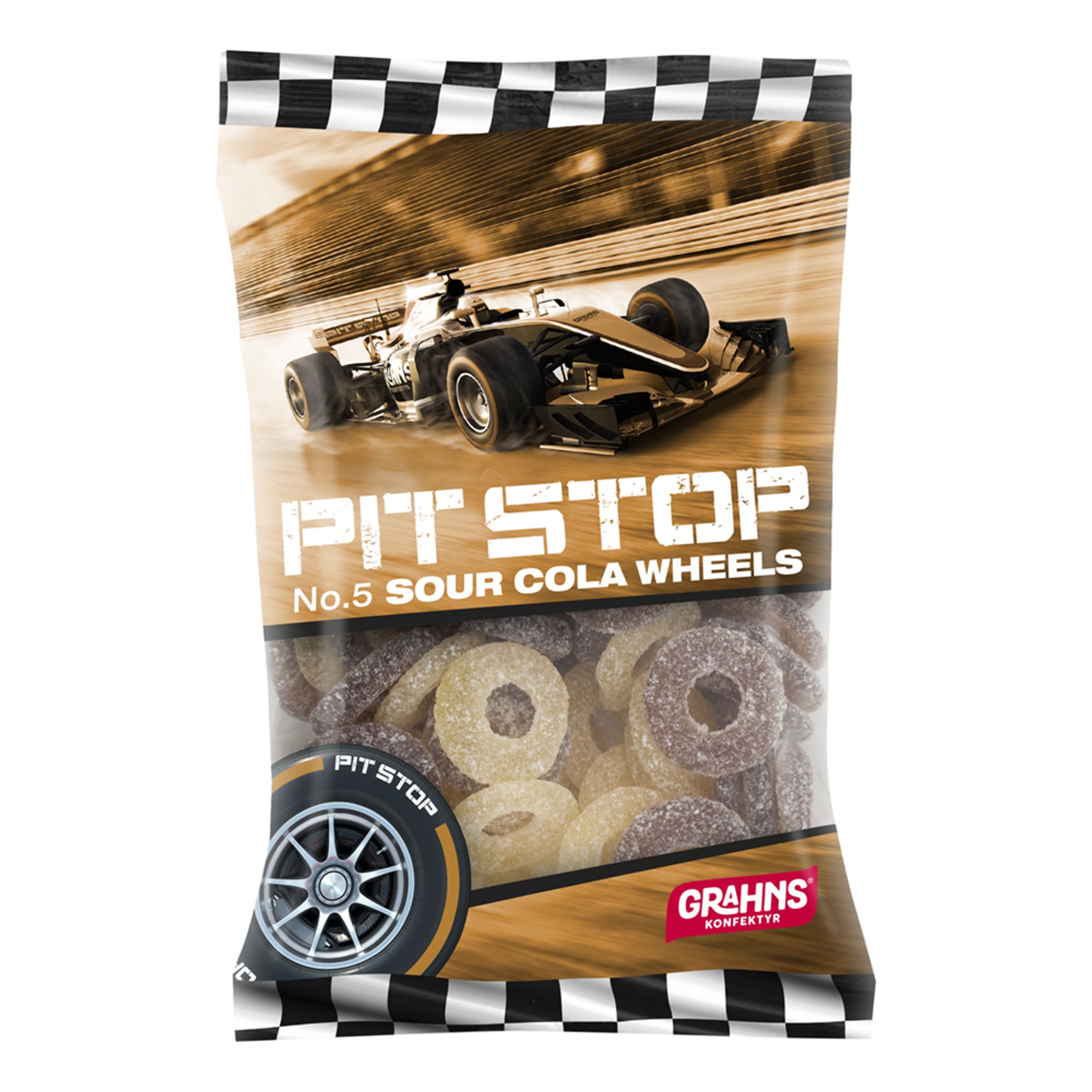 Pit Stop Sour Cola Wheels - 100 g | Hem - Godis & Läsk - Godis - Surt Godis | Maskeradspecialisten