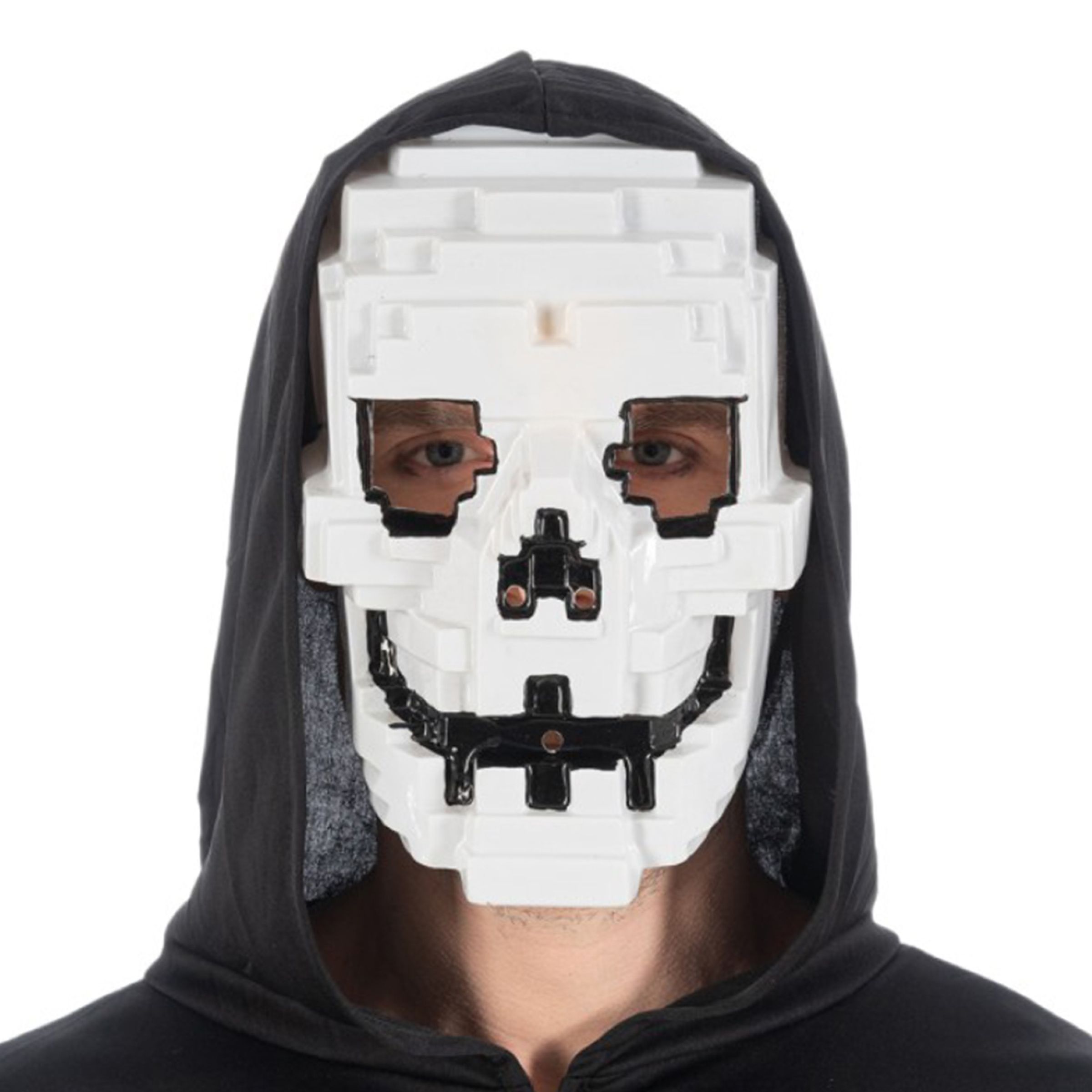 Pixel Gamer Dödskalle Mask - One size