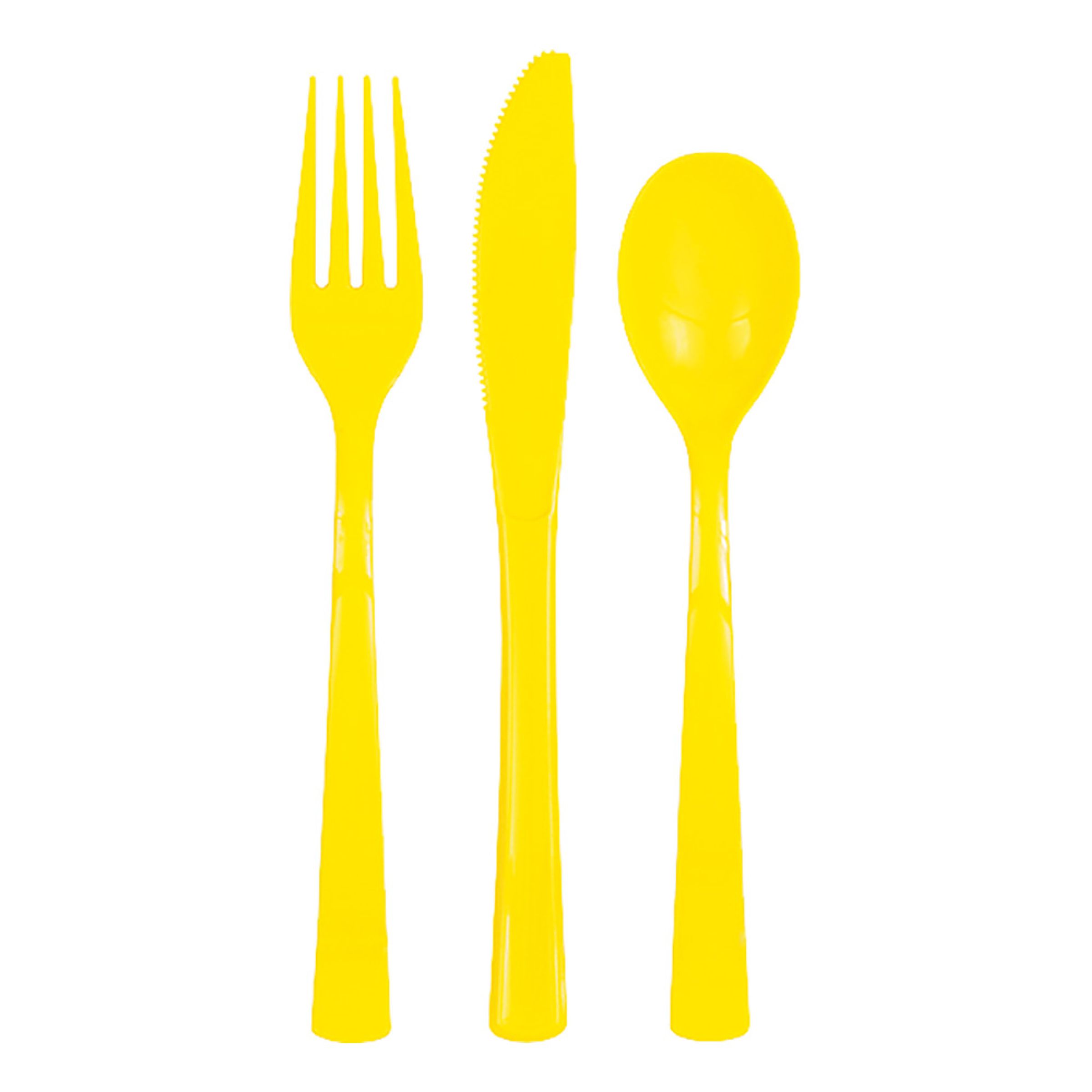 Plastbestik Gul - 18-pak