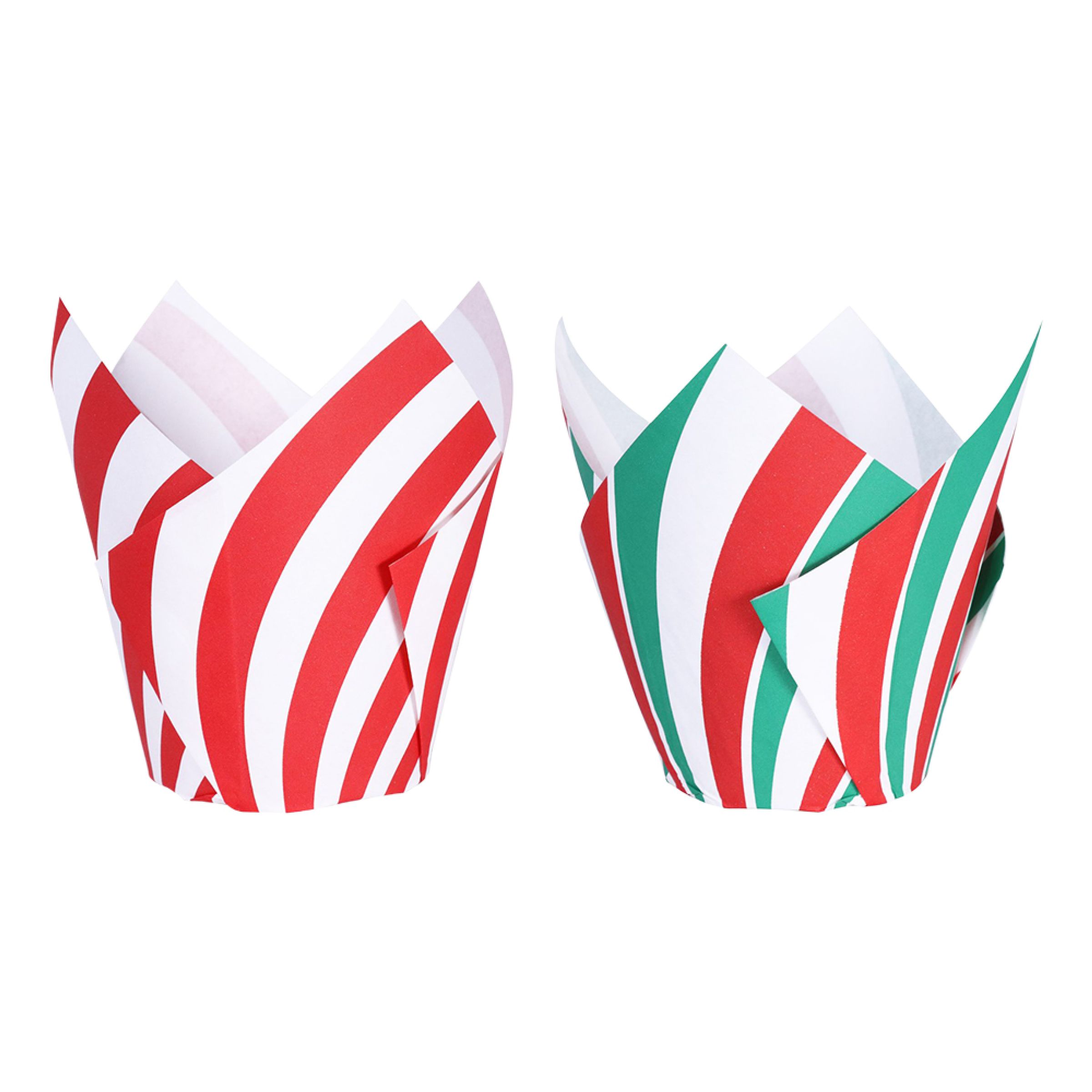 PME Cupcake Wrappers Polkagris - 24-pack | Hem - Teman - Högtider - Jul | Pryloteket