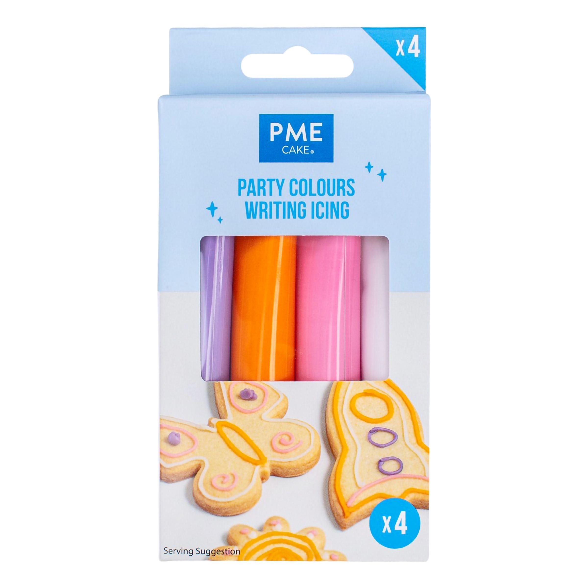 PME Dekorationsglasur Party Colours - 4-pak