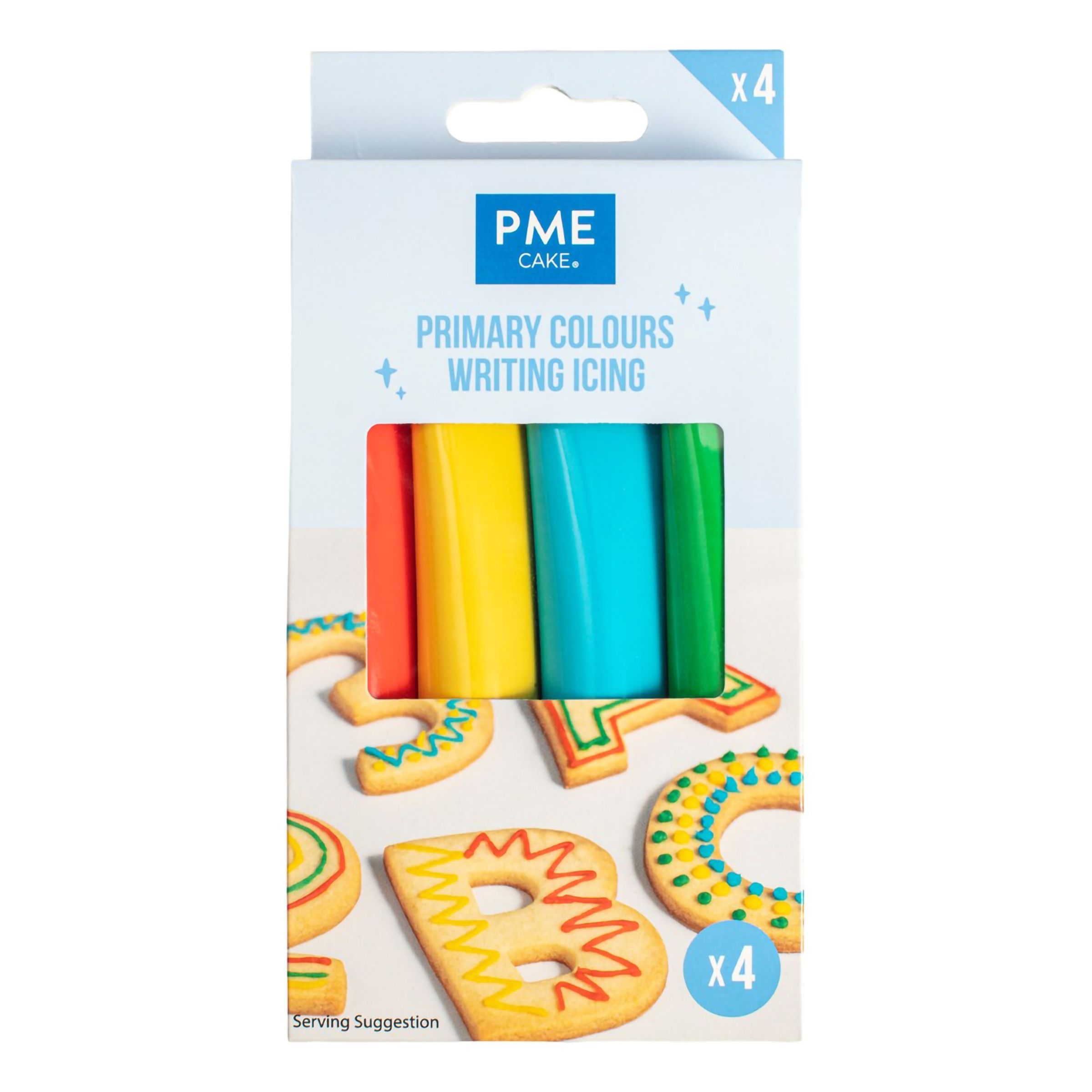 PME Dekorationsglasur Primary Colours - 4-pak