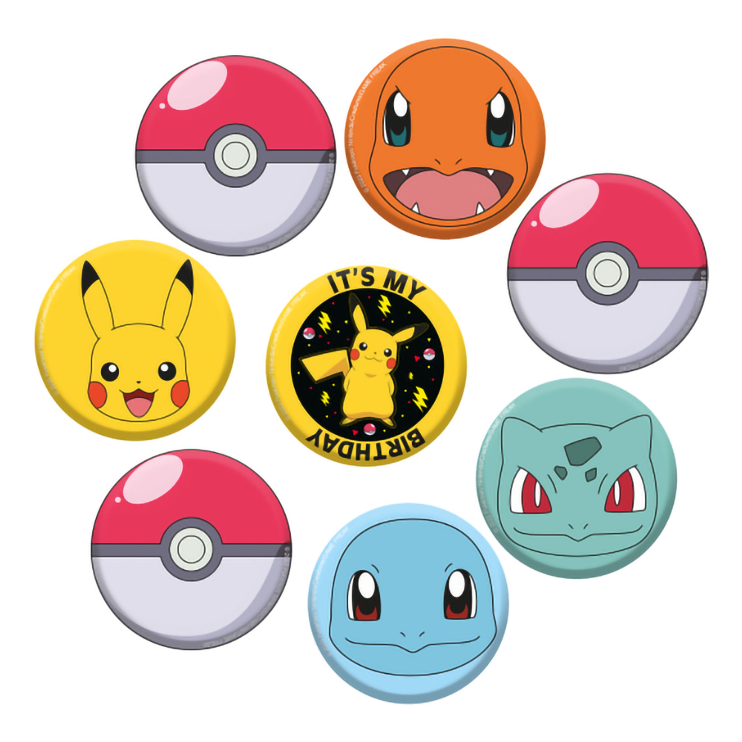 Pokémon Badges - 8-pak