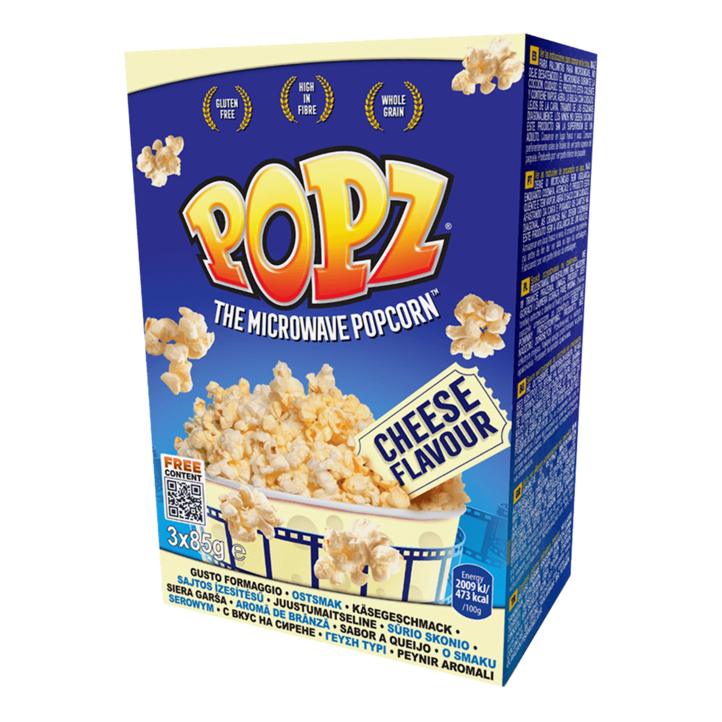 Popz Micropop Cheese - 3 x 85 g | Hem - Godis & Läsk - Snacks - Popcorn | Maskeradspecialisten