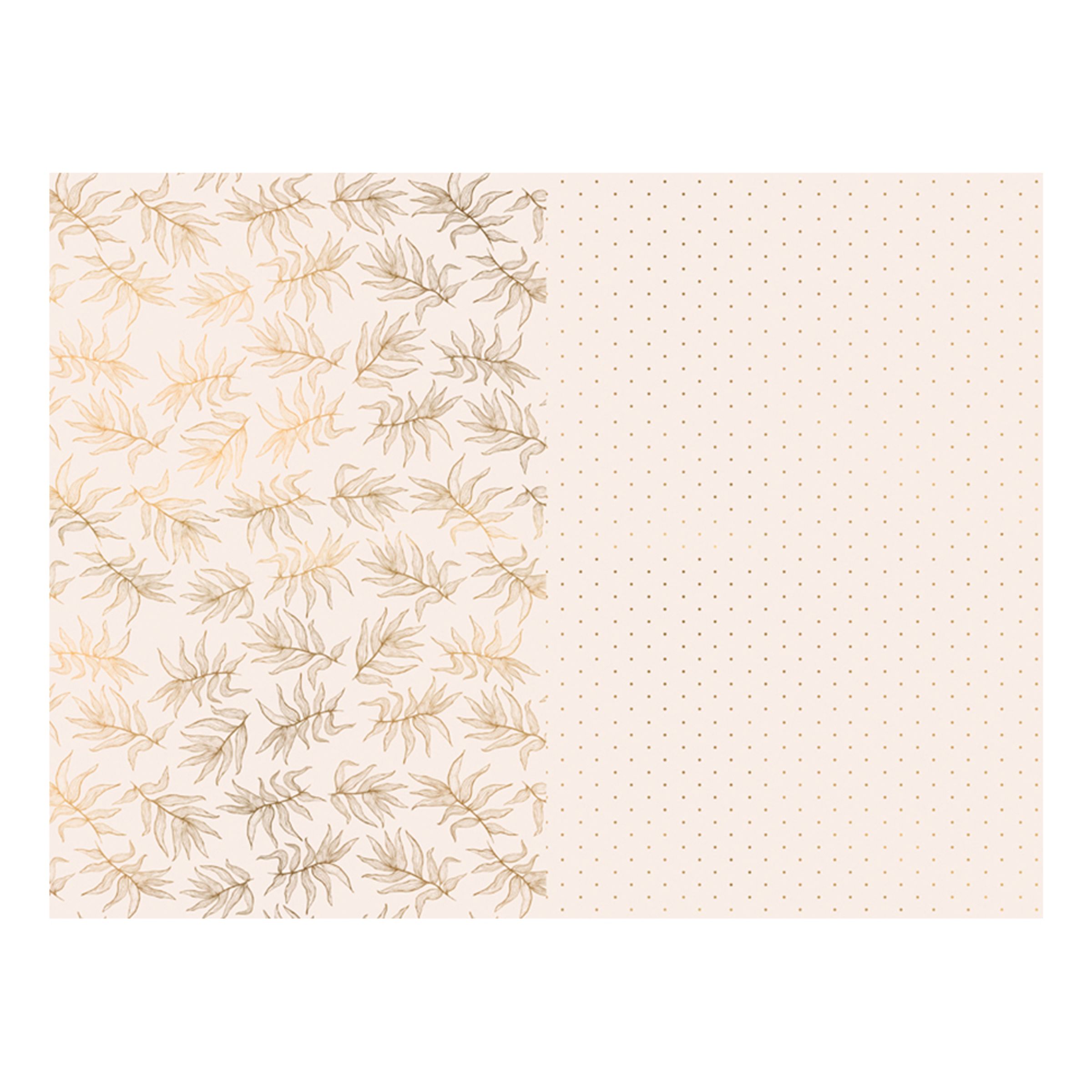 Presentpapper Prickigt/Löv Pastellrosa - 2-pack | Hem - Teman - Högtider - Baby Shower | Party Outlet