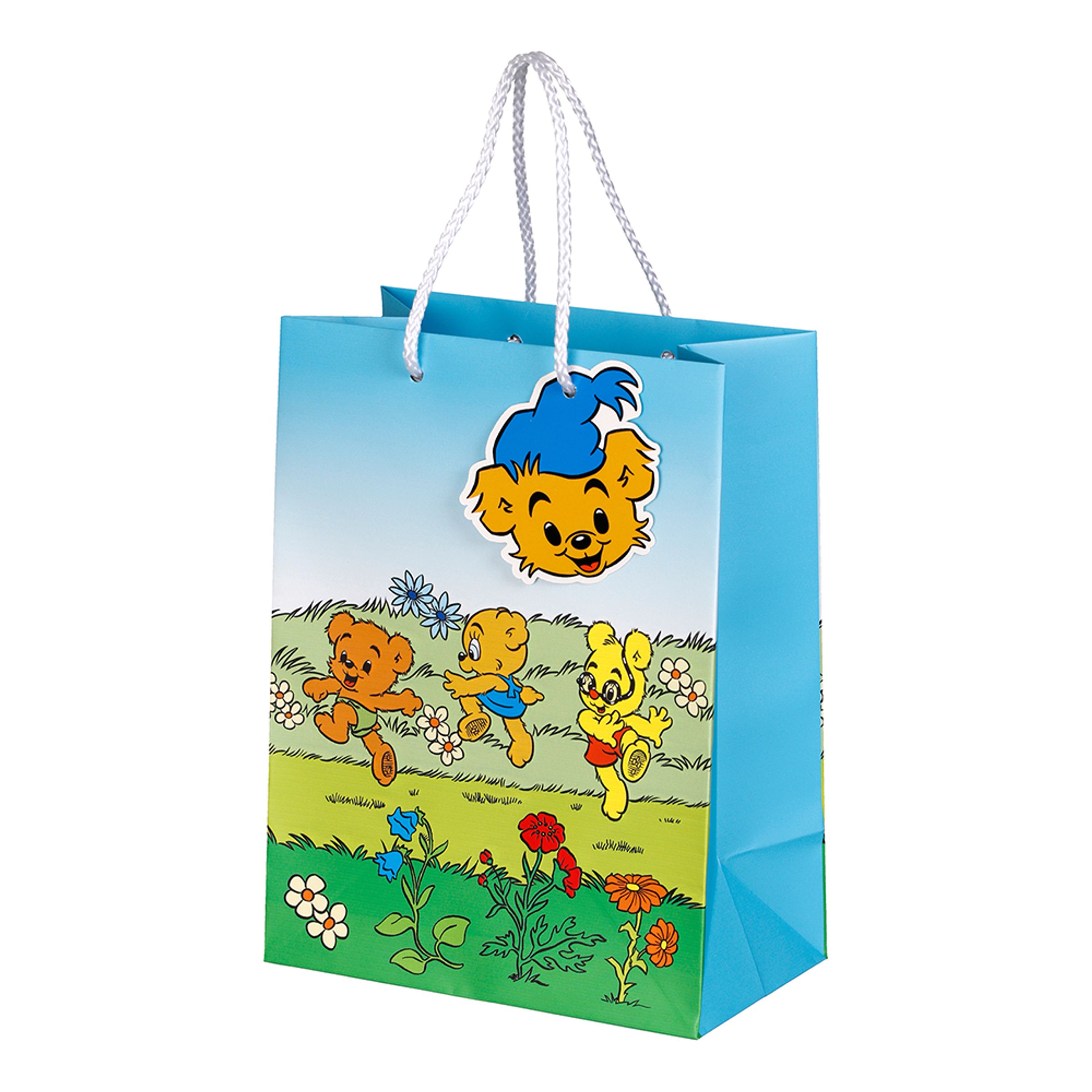 Presentpåse Bamse - Motiv 3 | Hem - Festartiklar - Presentinslagning | Maskeradspecialisten