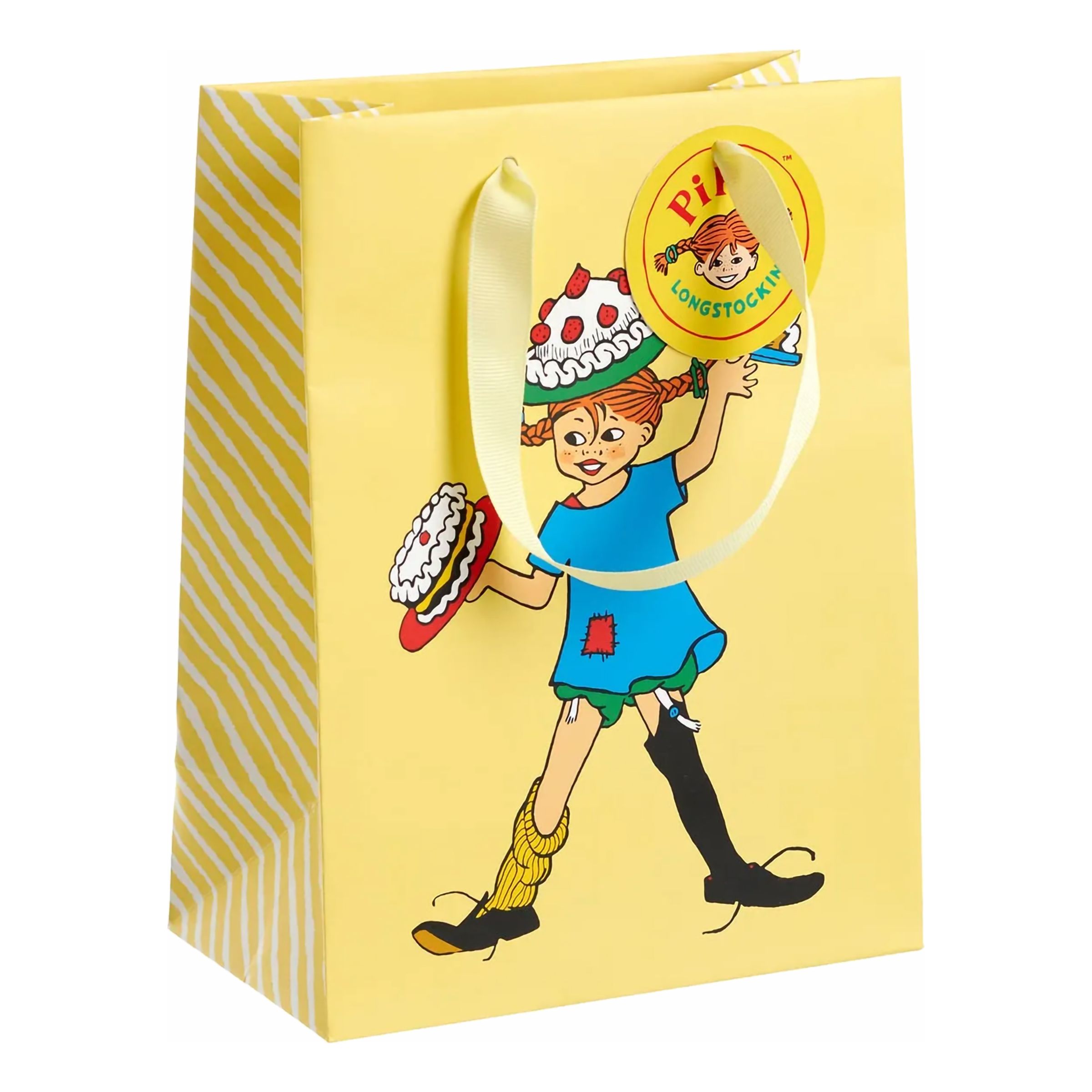 Gul Pippi Langstrømpe gavepose