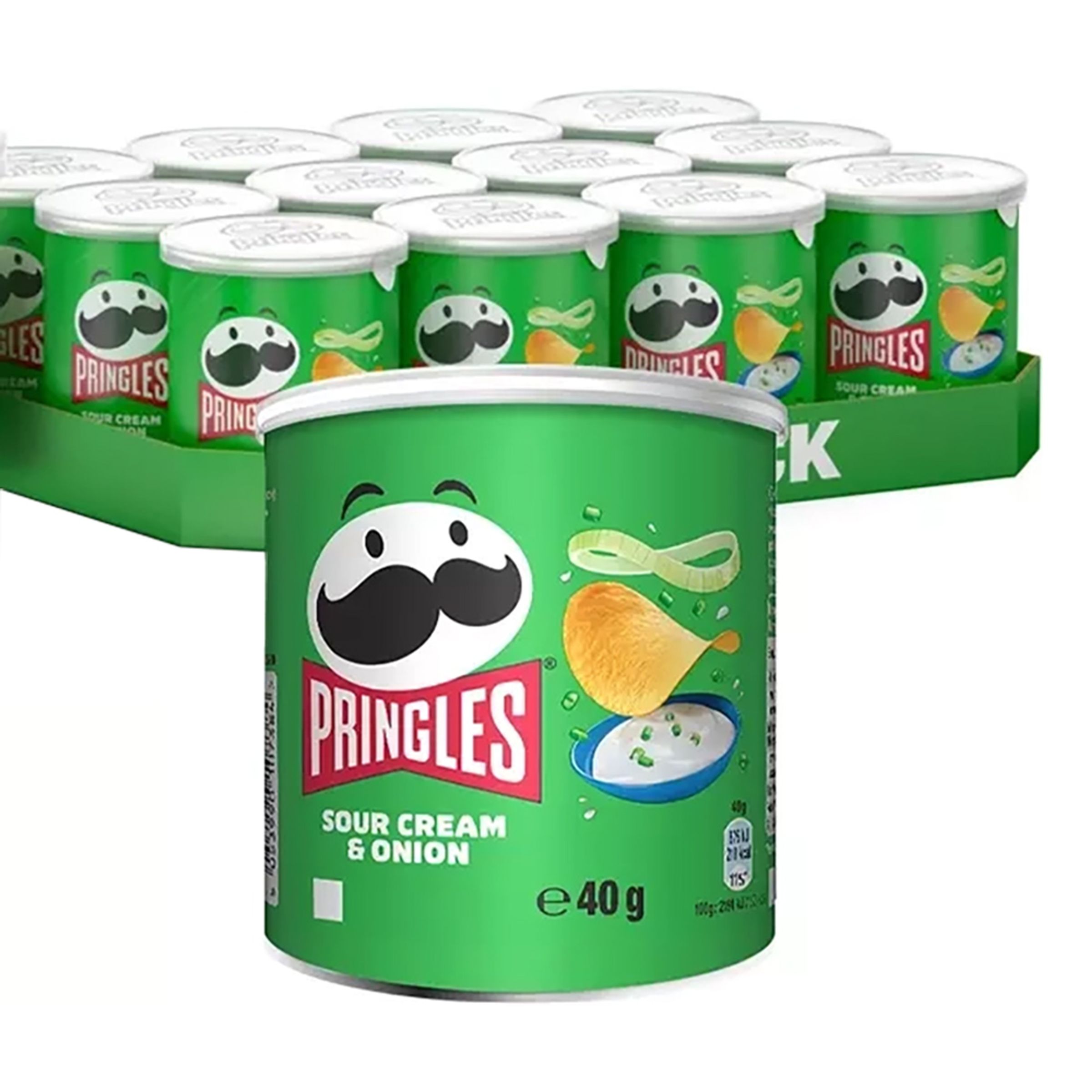 Pringles Sourcream & Onion Mini Storpack - 12 x 40 g | Hem - Godis & Läsk - Snacks - Chips | Maskeradspecialisten