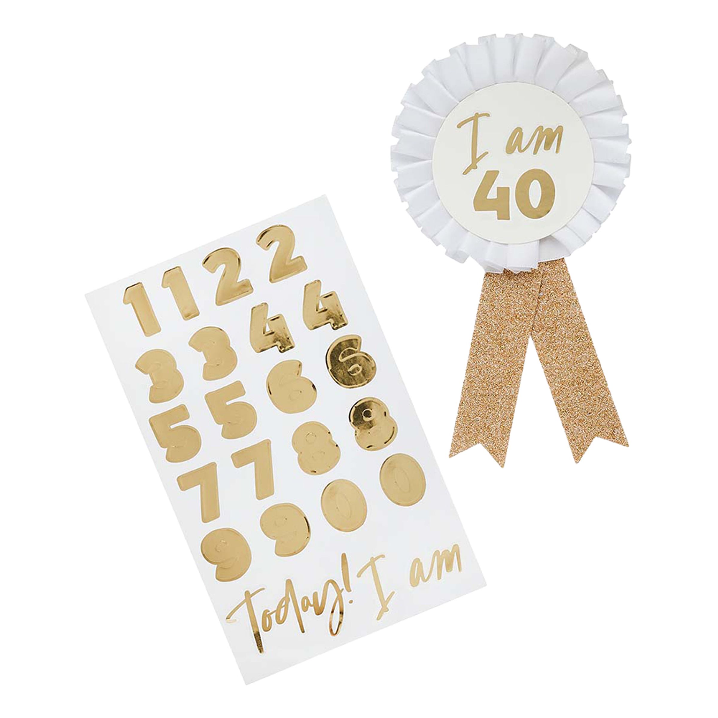 Prisrosett Birthday Siffror - Guld | Hem - Teman - Presenter - Födelsedagspresenter | Pryloteket