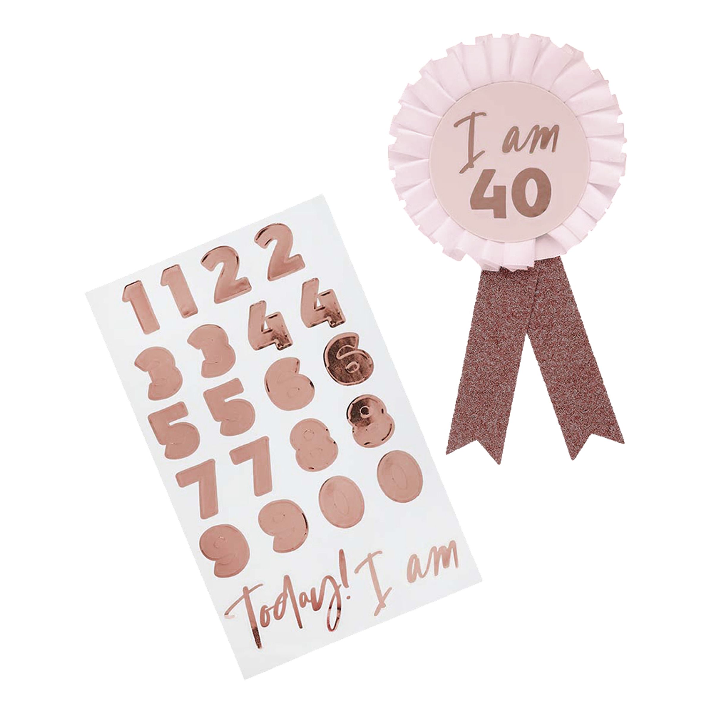 Prisrosett Birthday Siffror - Roséguld | Hem - Teman - Presenter - Födelsedagspresenter | Pryloteket