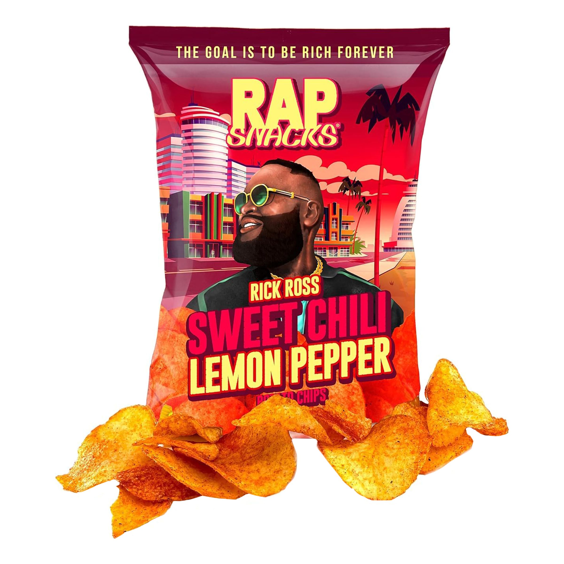 RAP Snacks Rick Ross Sweet Chilli Lemon Pepper - 71 g | Hem - Godis & Läsk - Snacks - Chips | Maskeradspecialisten