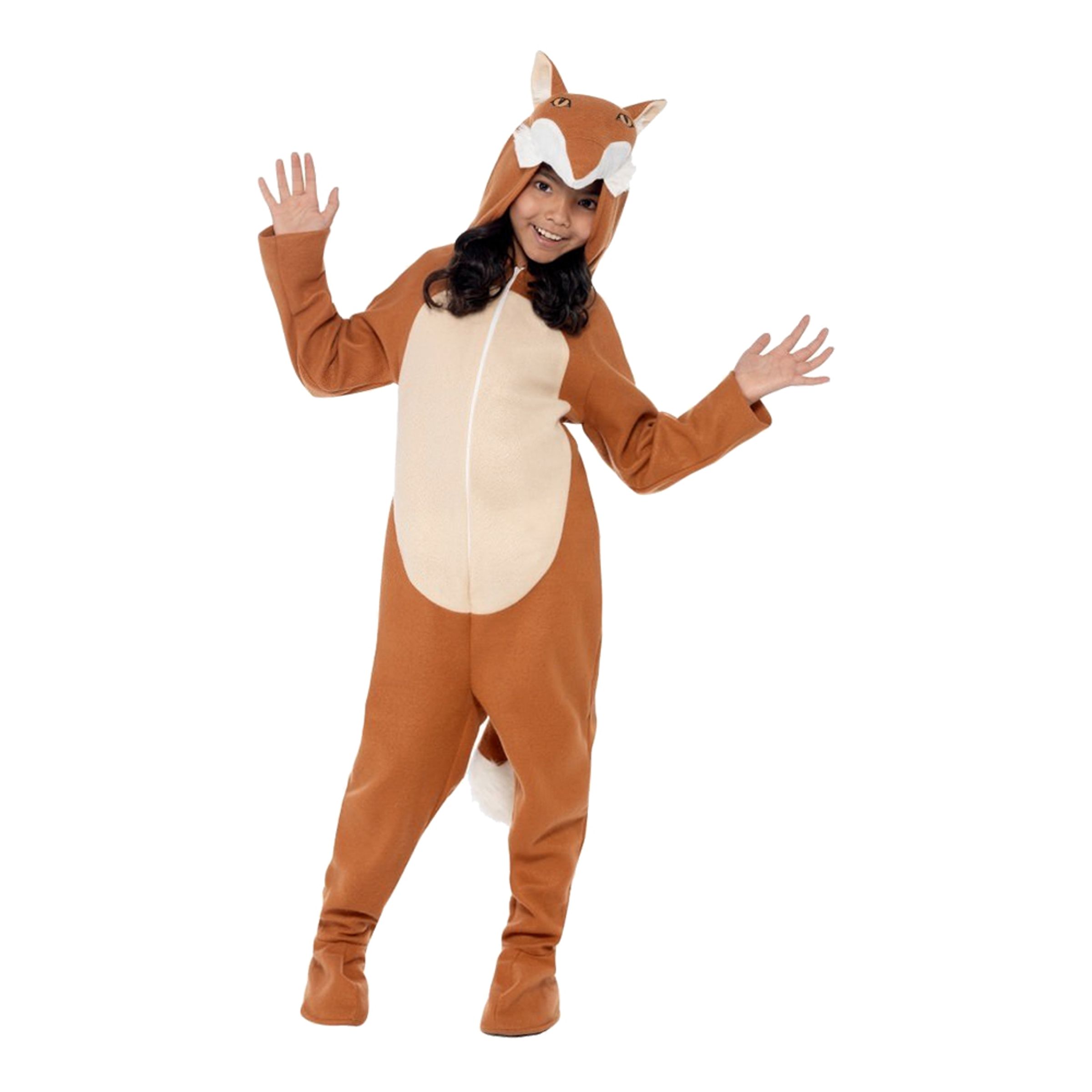 Räv Jumpsuit Barn Maskeraddräkt - Small | Hem - Maskerad - Maskeraddräkter - Barndräkter | Maskeradspecialisten