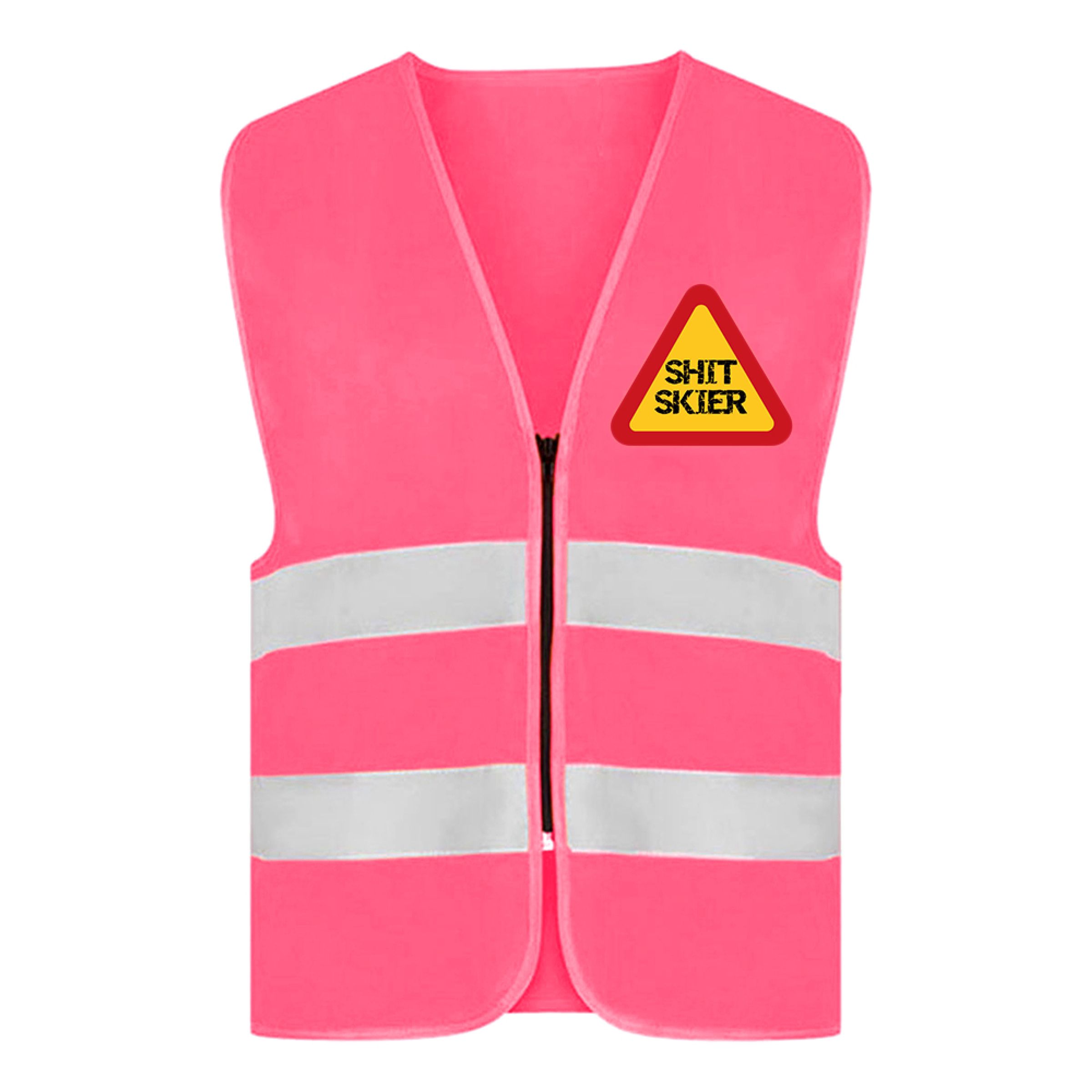 Refleksvest Shit Skier Neonlyserød - Small