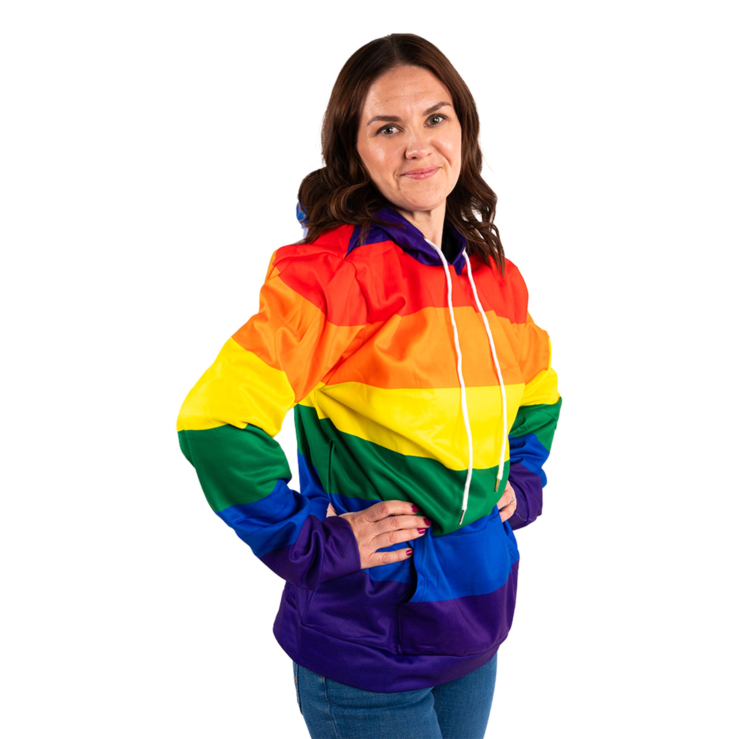Regnbågsfärgad Hoodie - Medium | Hem - Teman - Färger - Flerfärgad | Party Outlet