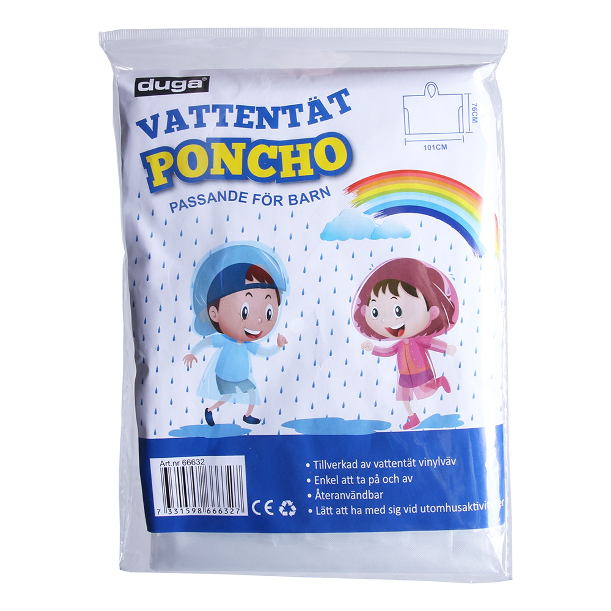 Regnponcho Transparent för Barn - One size | Hem - Roliga Prylar - Hobby & Fritid - Friluftsliv | Pryloteket