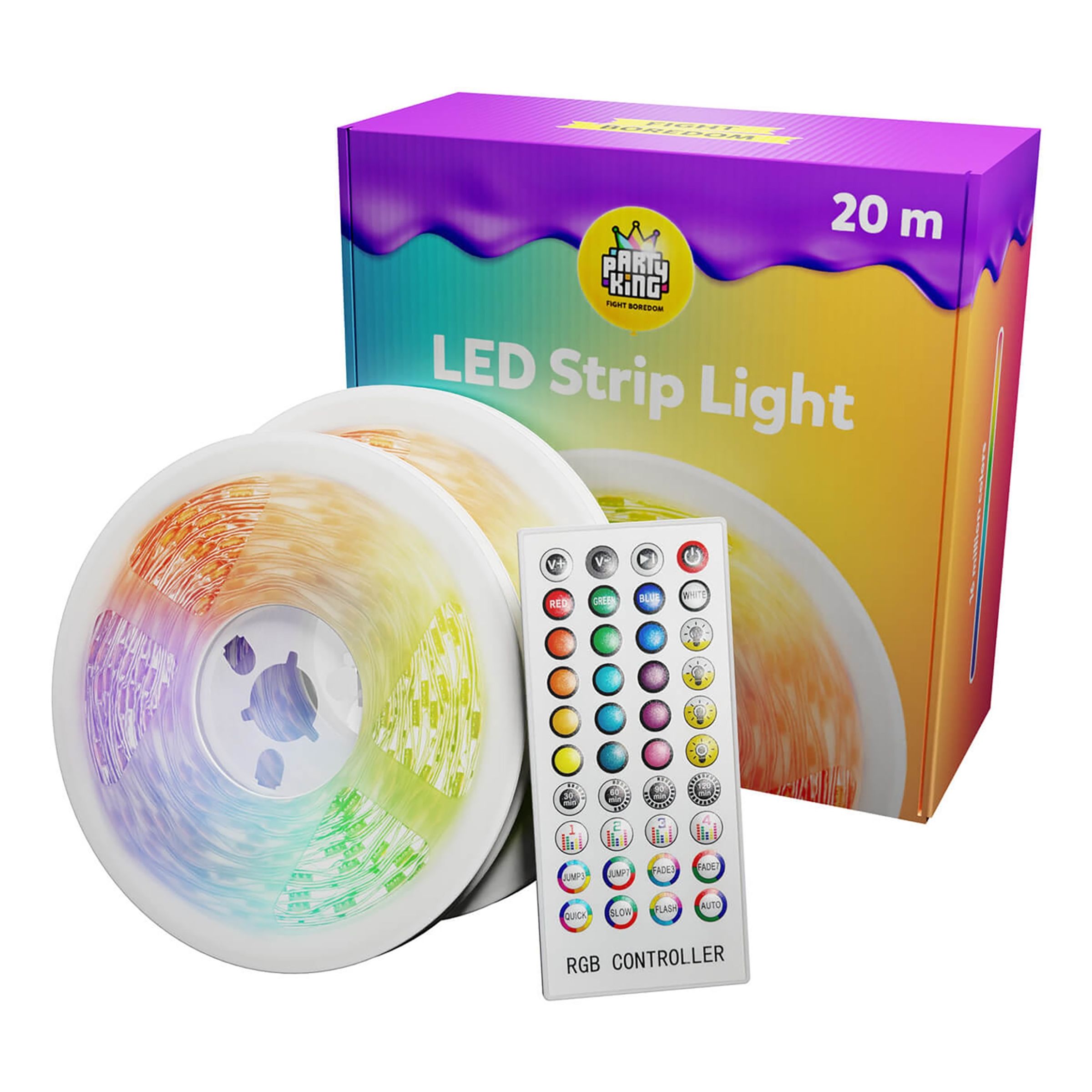 RGB LED-Lyskæde - 20 m