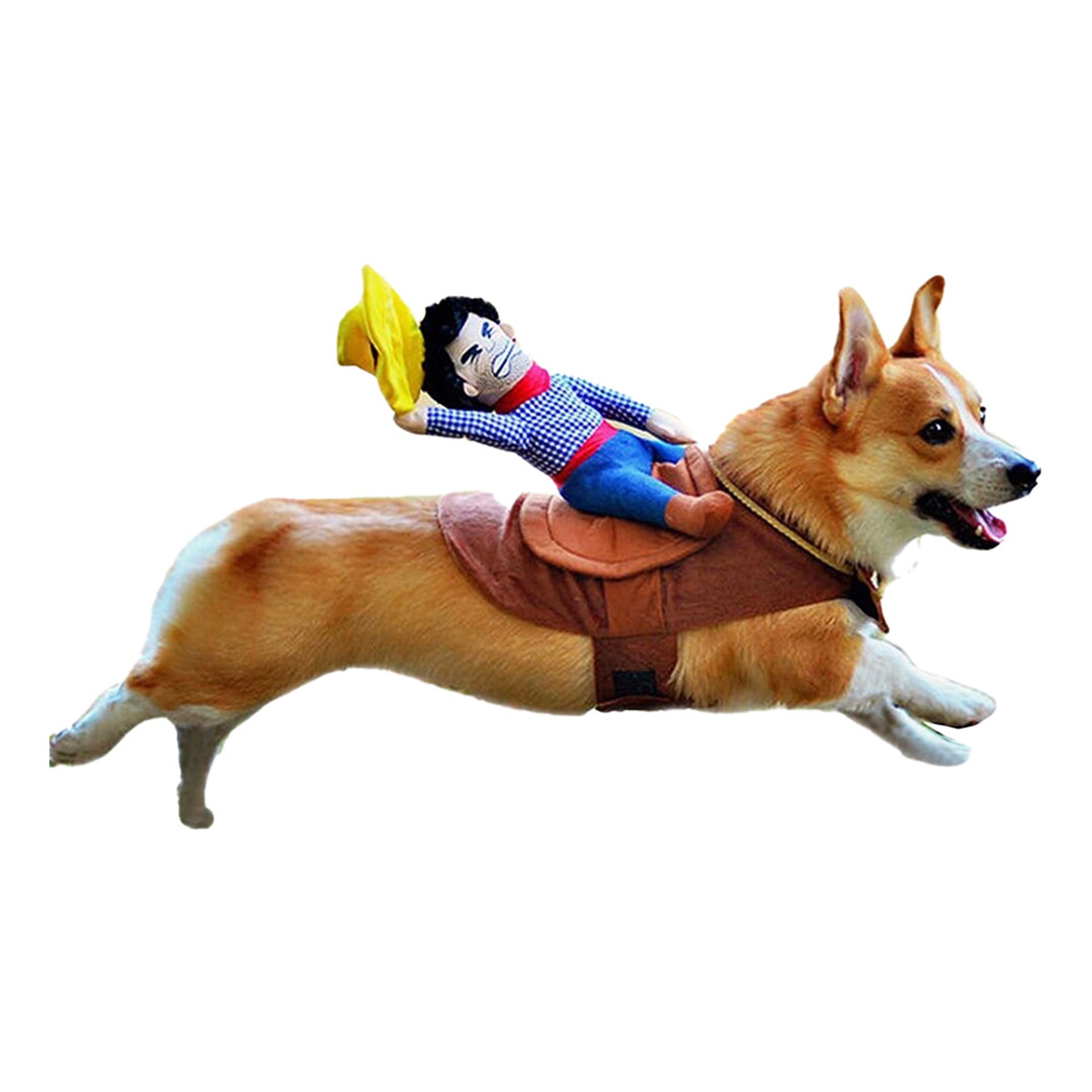 Ridende Cowboy Hundekostume - One size