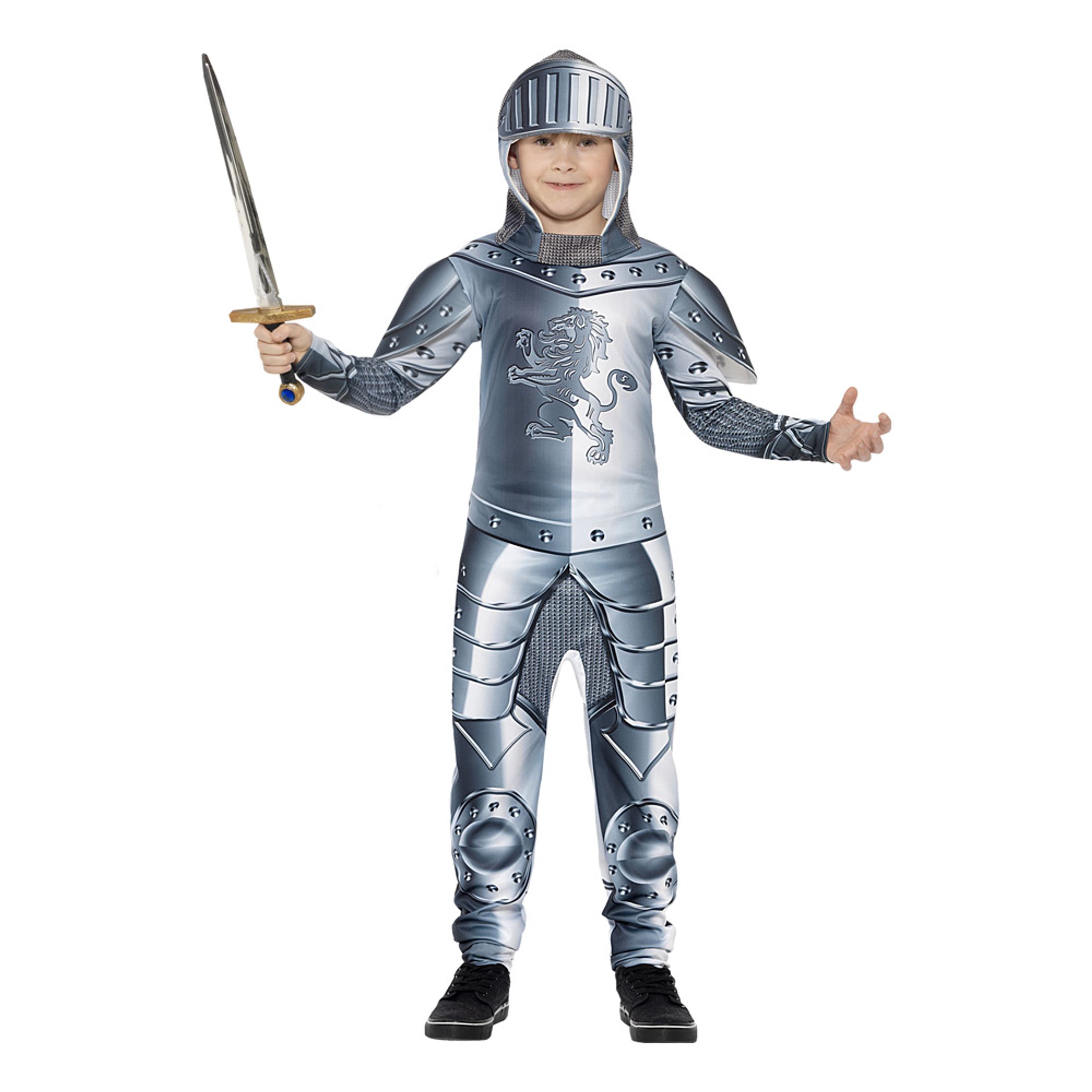 Ridder med Rustning Børnekostume - Small