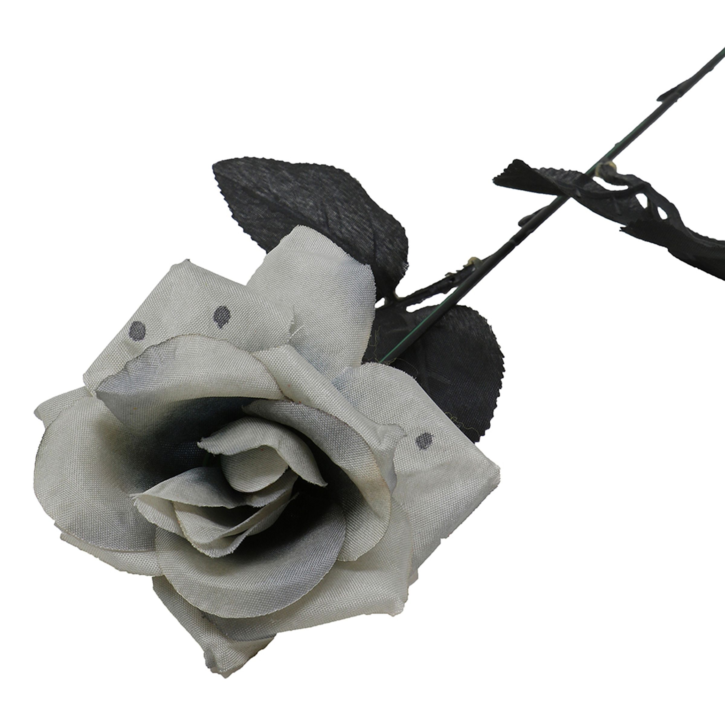 Rose i Plast Grå