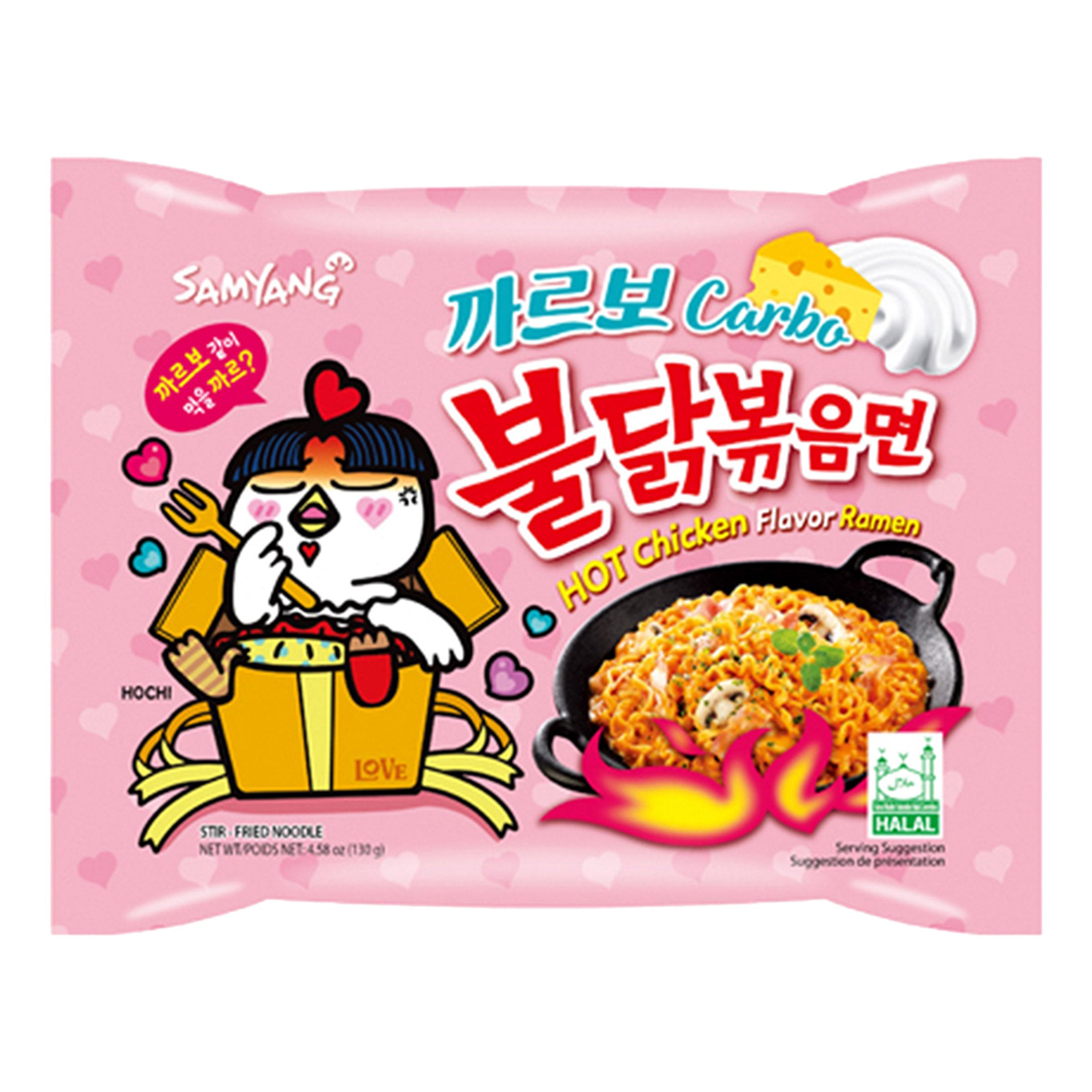 Samyang Hot Chicken Ramen Noodles Carbonara - 150 g | Hem - Godis & Läsk - Skafferi - Starkt & Hett | Pryloteket