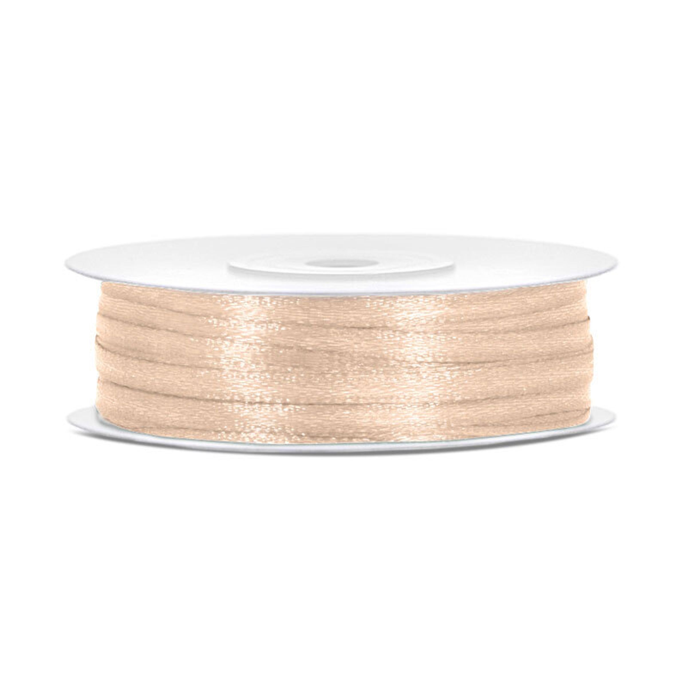 Satinbånd Cream - 3 mm x 50 mm